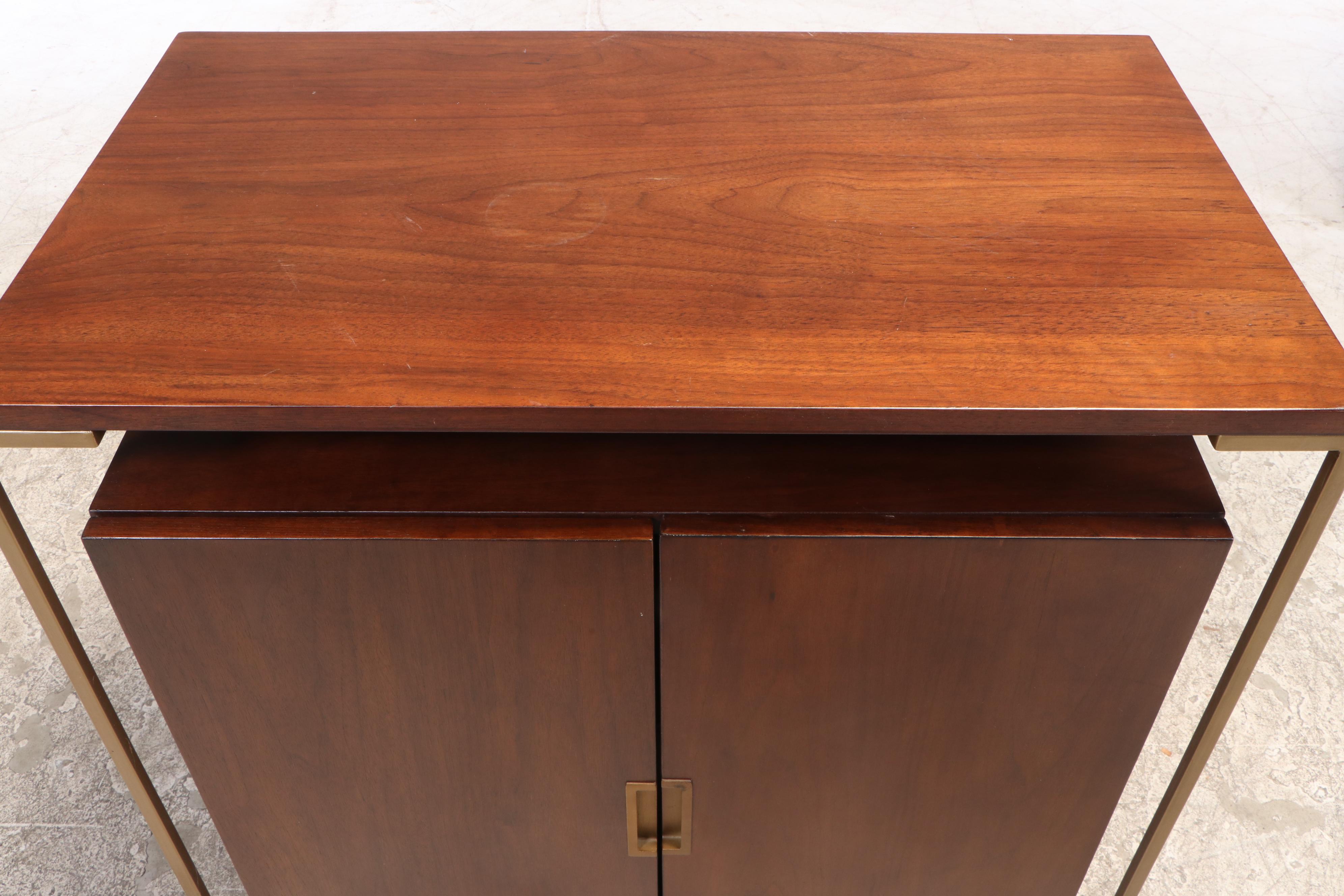 West Elm "Baron Deco" Walnut Bar Cabinet