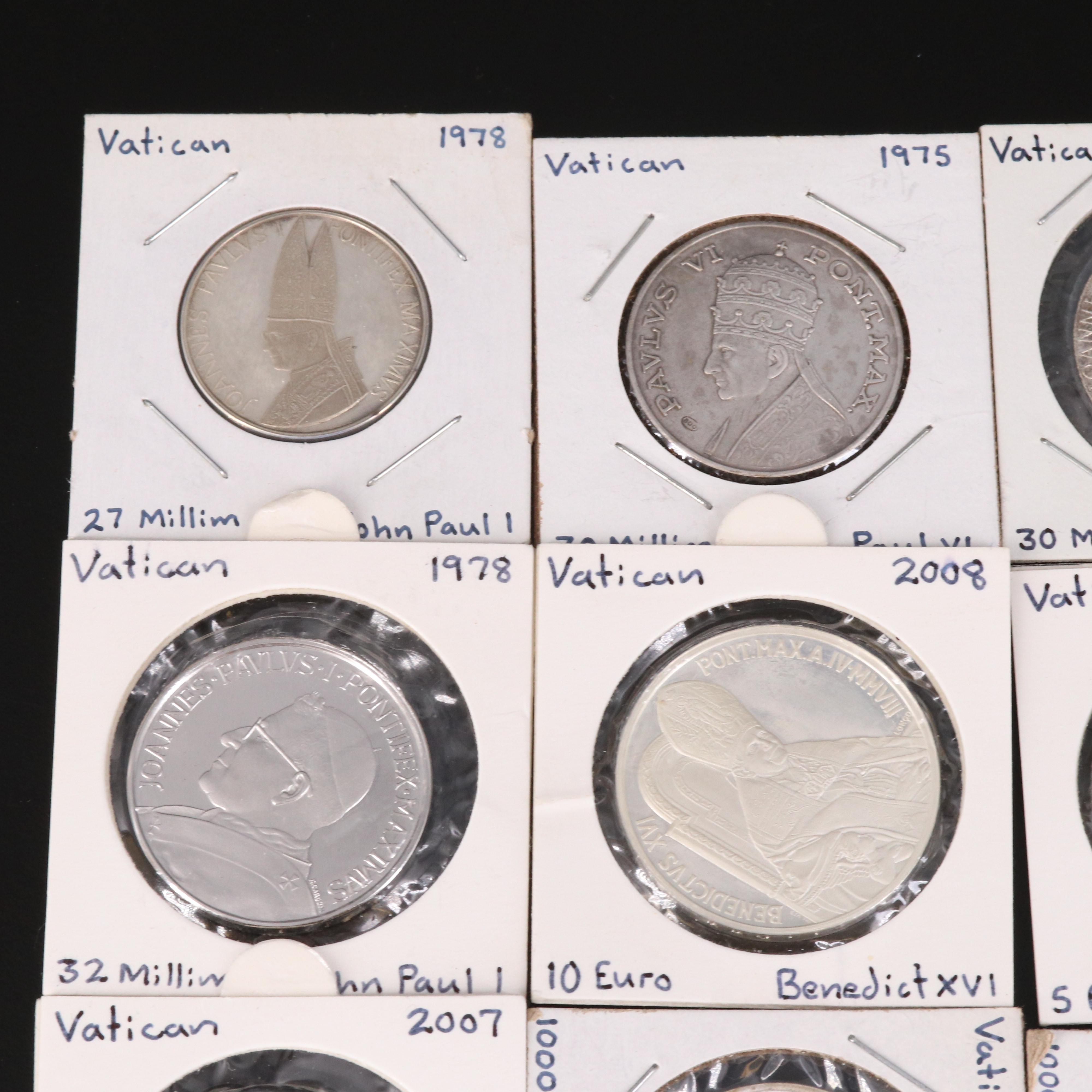 Collection of Nine Vatican City Coins and Medals