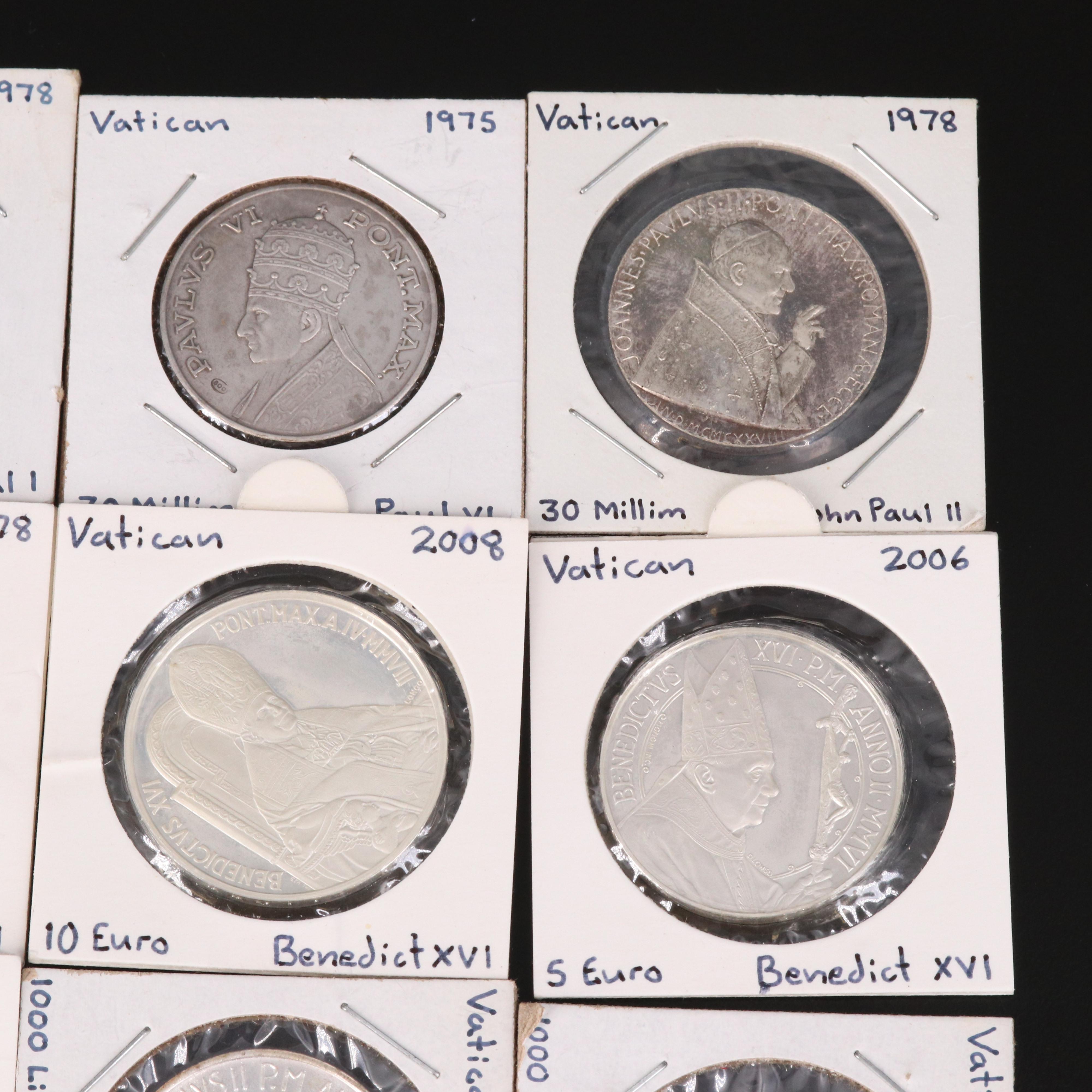 Collection of Nine Vatican City Coins and Medals
