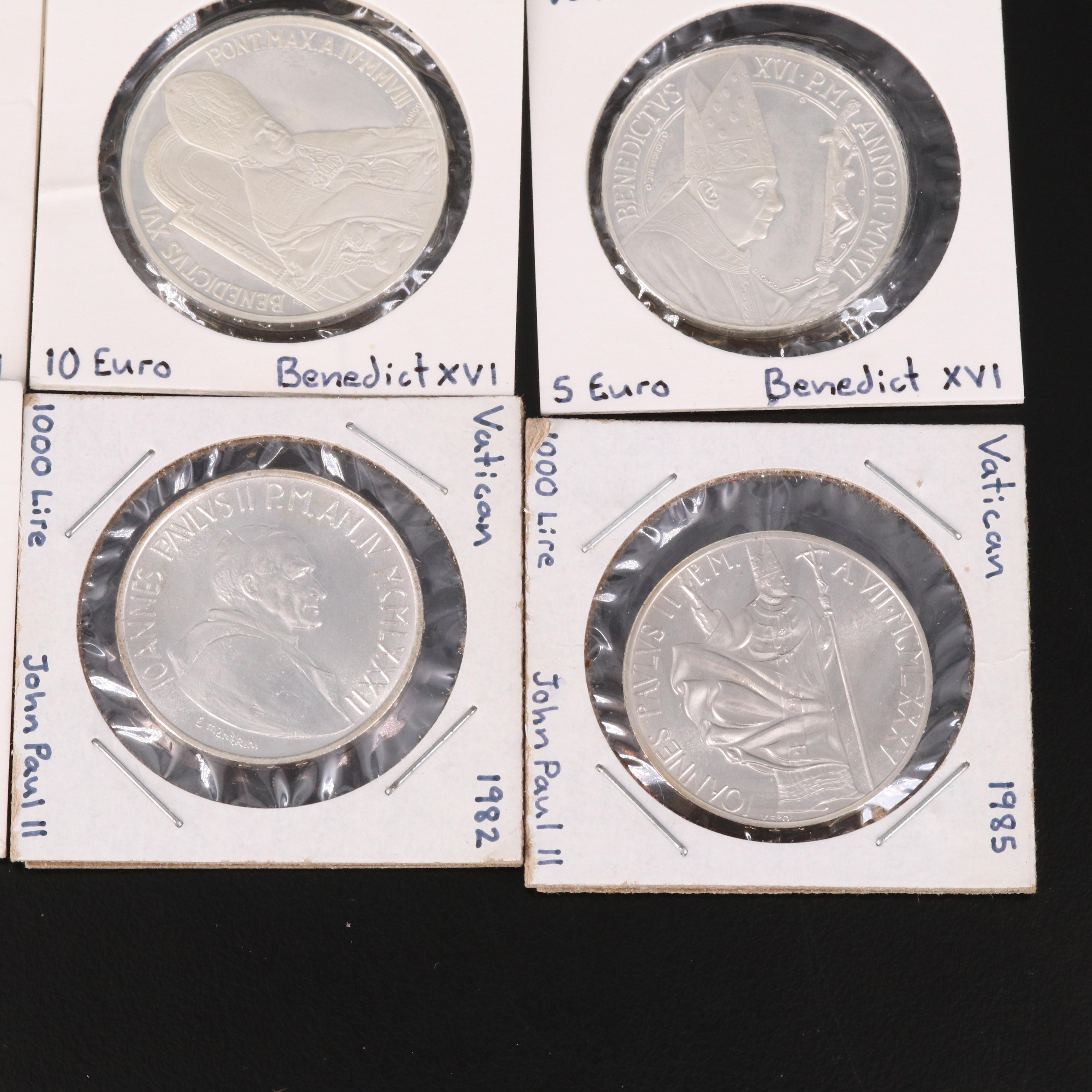 Collection of Nine Vatican City Coins and Medals