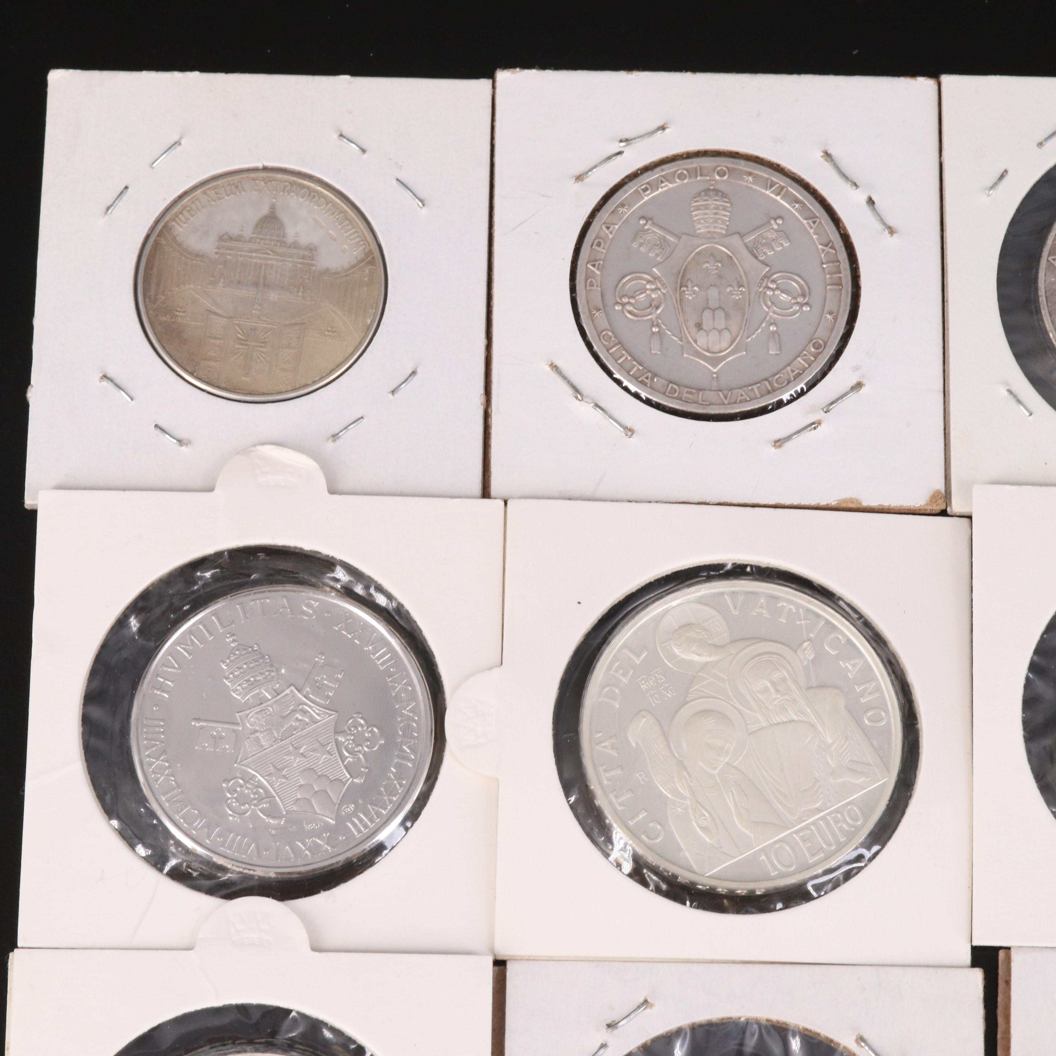 Collection of Nine Vatican City Coins and Medals