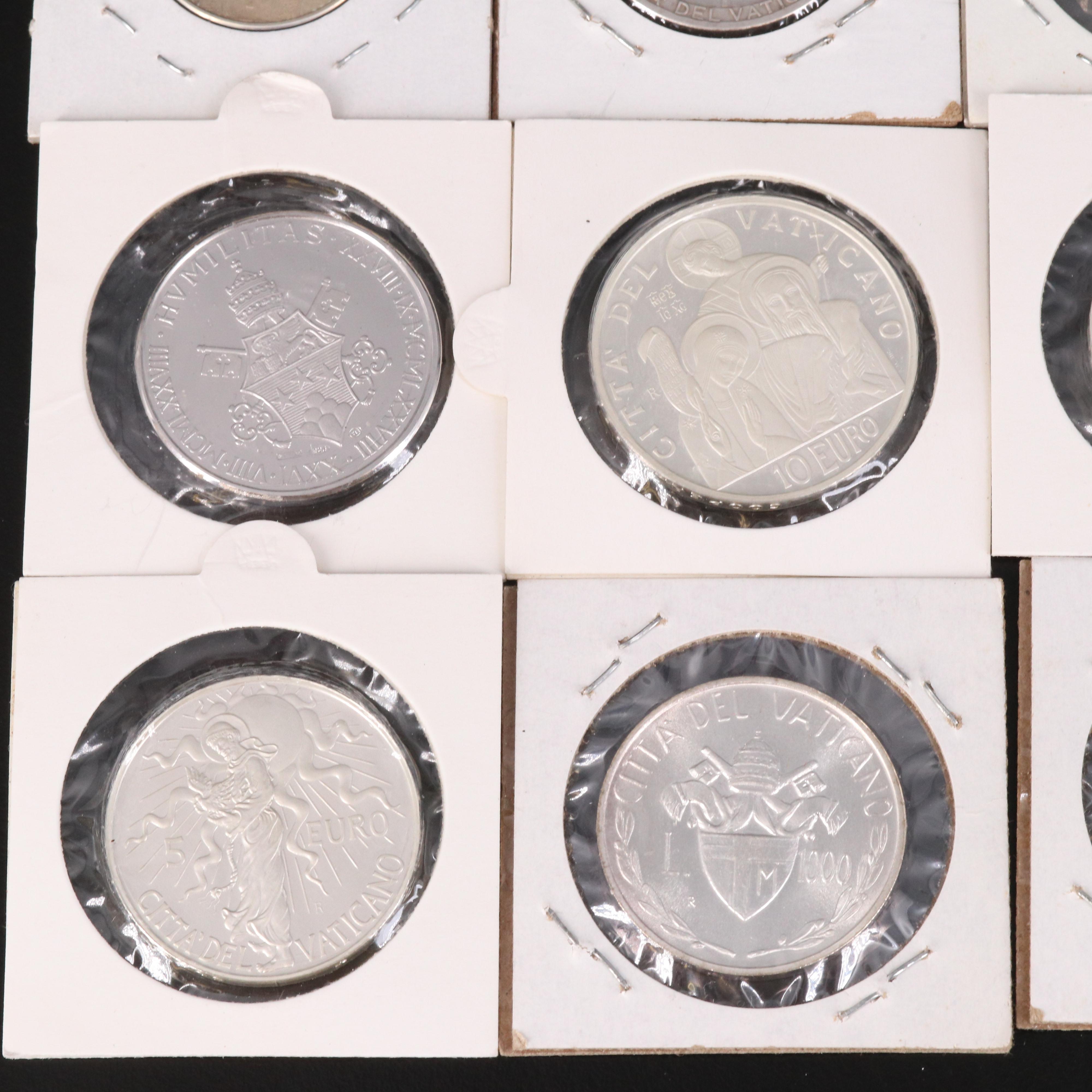 Collection of Nine Vatican City Coins and Medals