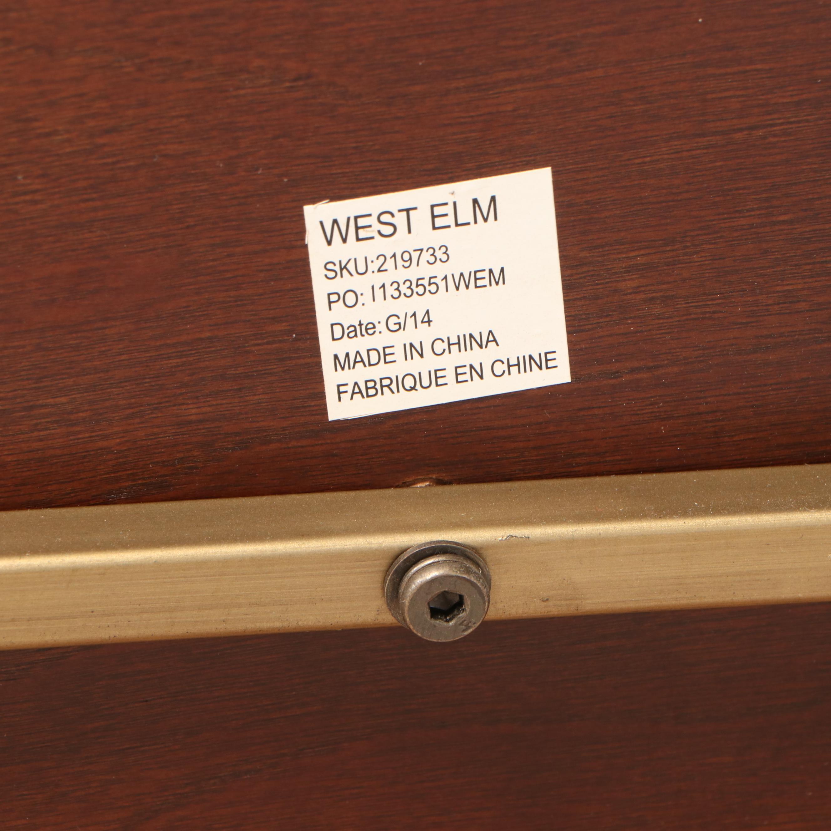 West Elm "Baron Deco" Walnut Bar Cabinet