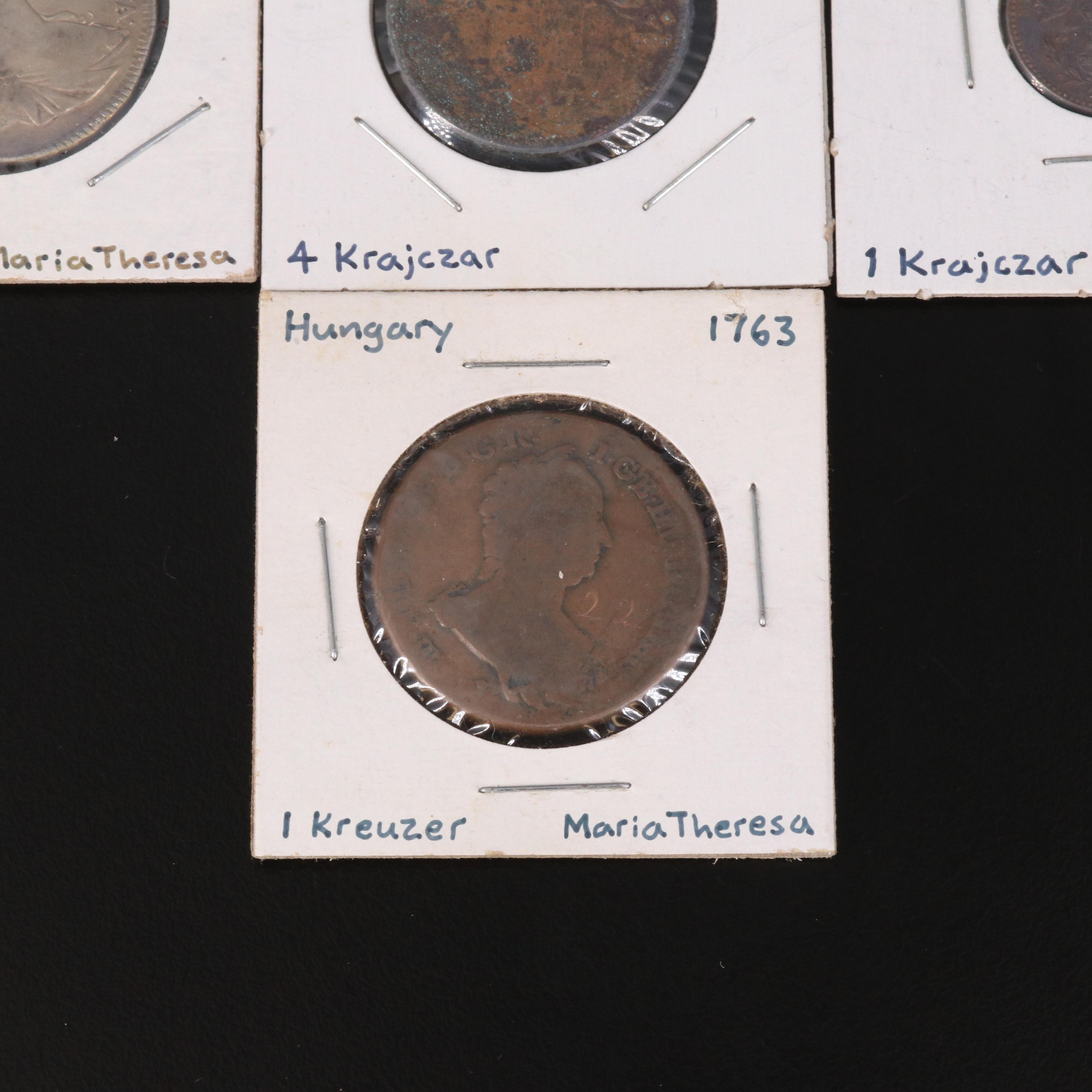 Collection of Copper and Silver Coins From Hungary