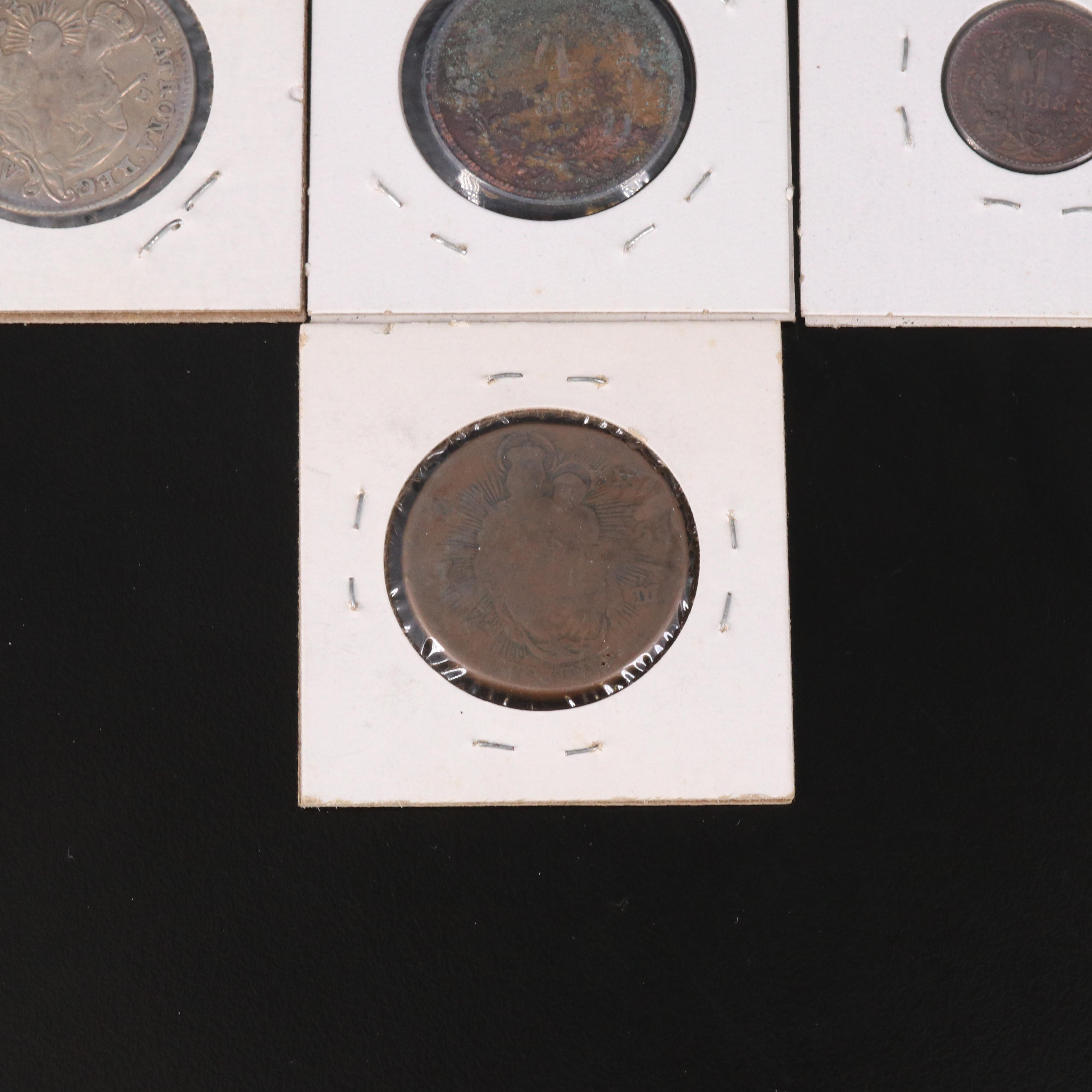 Collection of Copper and Silver Coins From Hungary