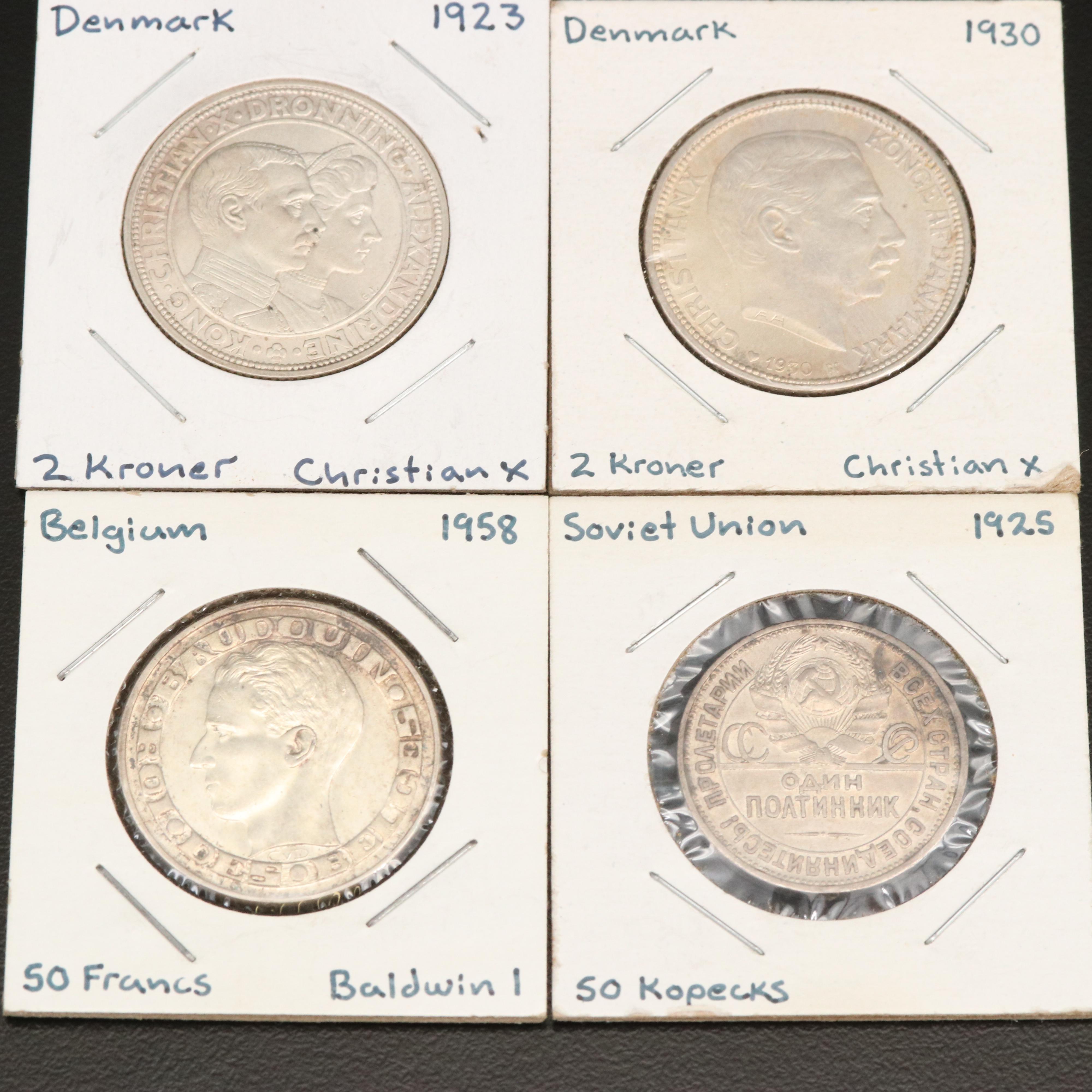 Group of Ten Foreign Silver Coins