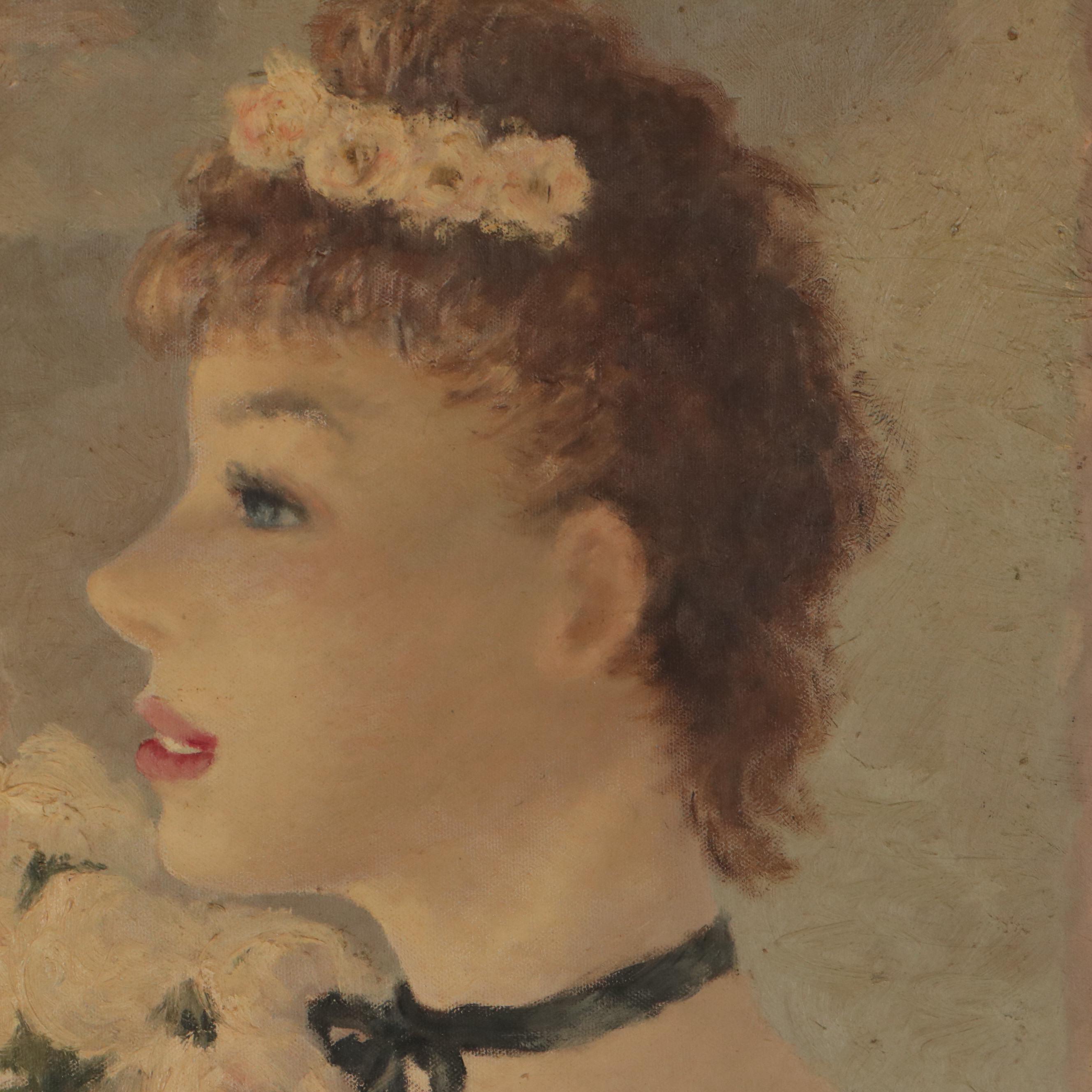 Huldah Cherry Jeffe Oil Painting of a Ballerina After Dietz Edzard