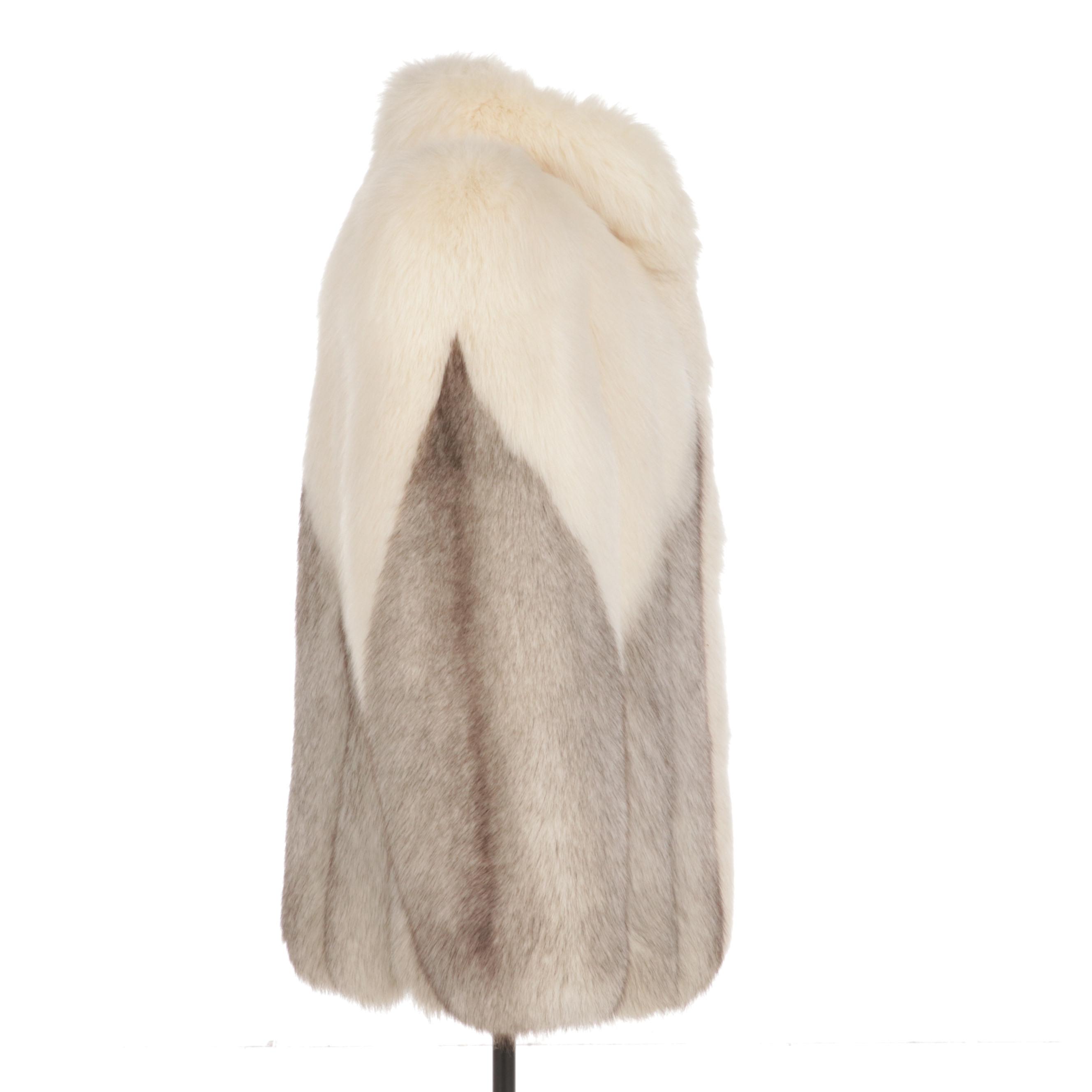 Saga Fox Finnish Blue and Arctic Fox Fur Jacket