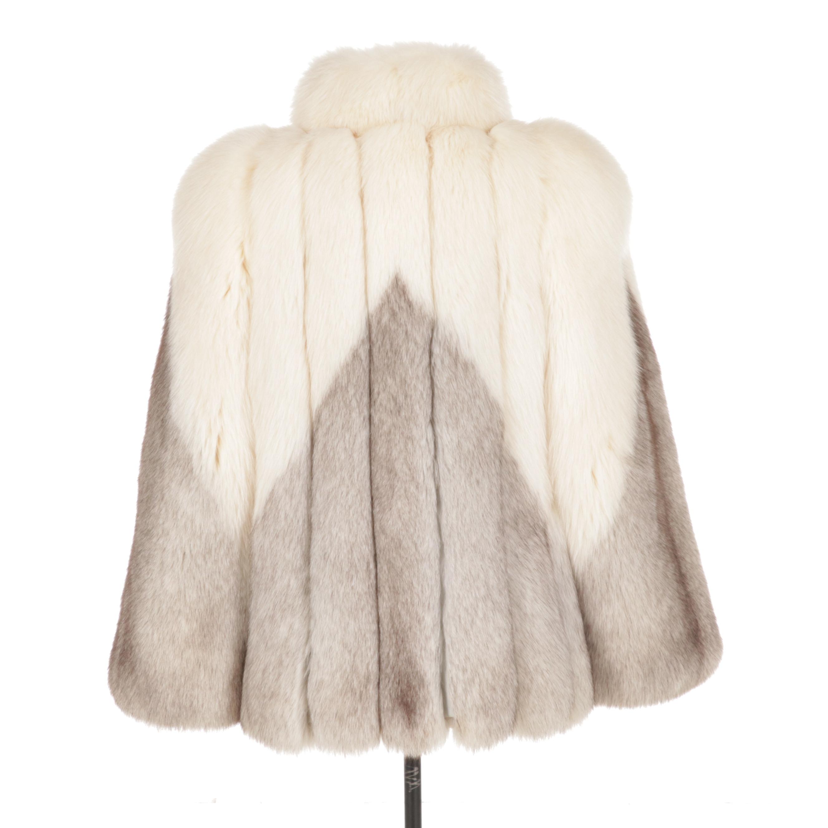 Saga Fox Finnish Blue and Arctic Fox Fur Jacket