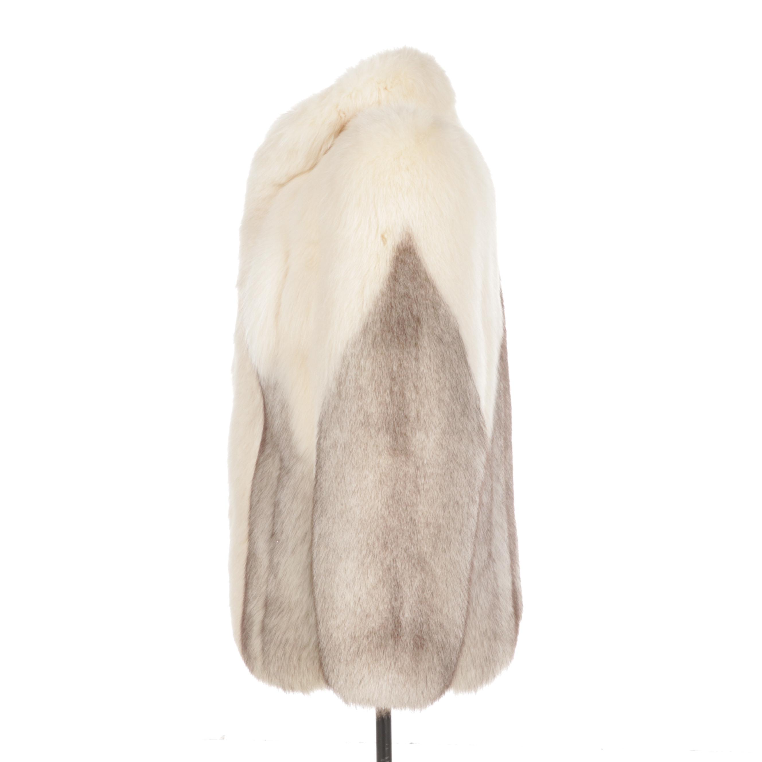 Saga Fox Finnish Blue and Arctic Fox Fur Jacket