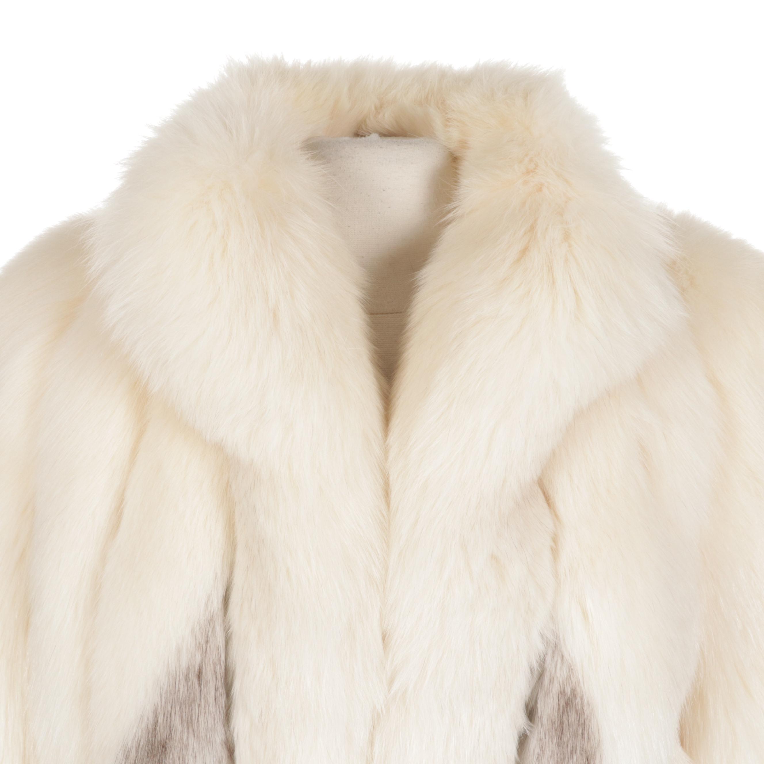 Saga Fox Finnish Blue and Arctic Fox Fur Jacket