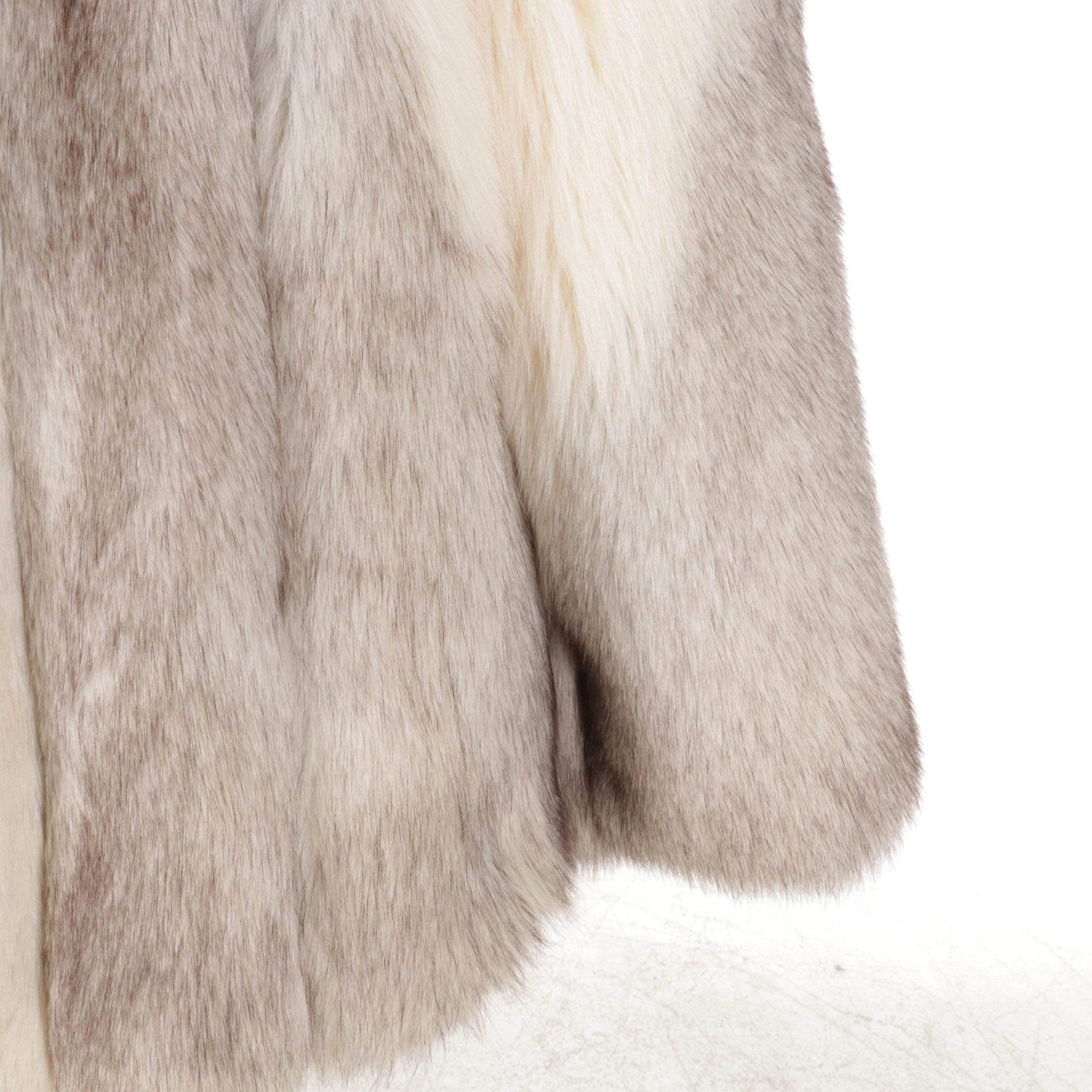 Saga Fox Finnish Blue and Arctic Fox Fur Jacket