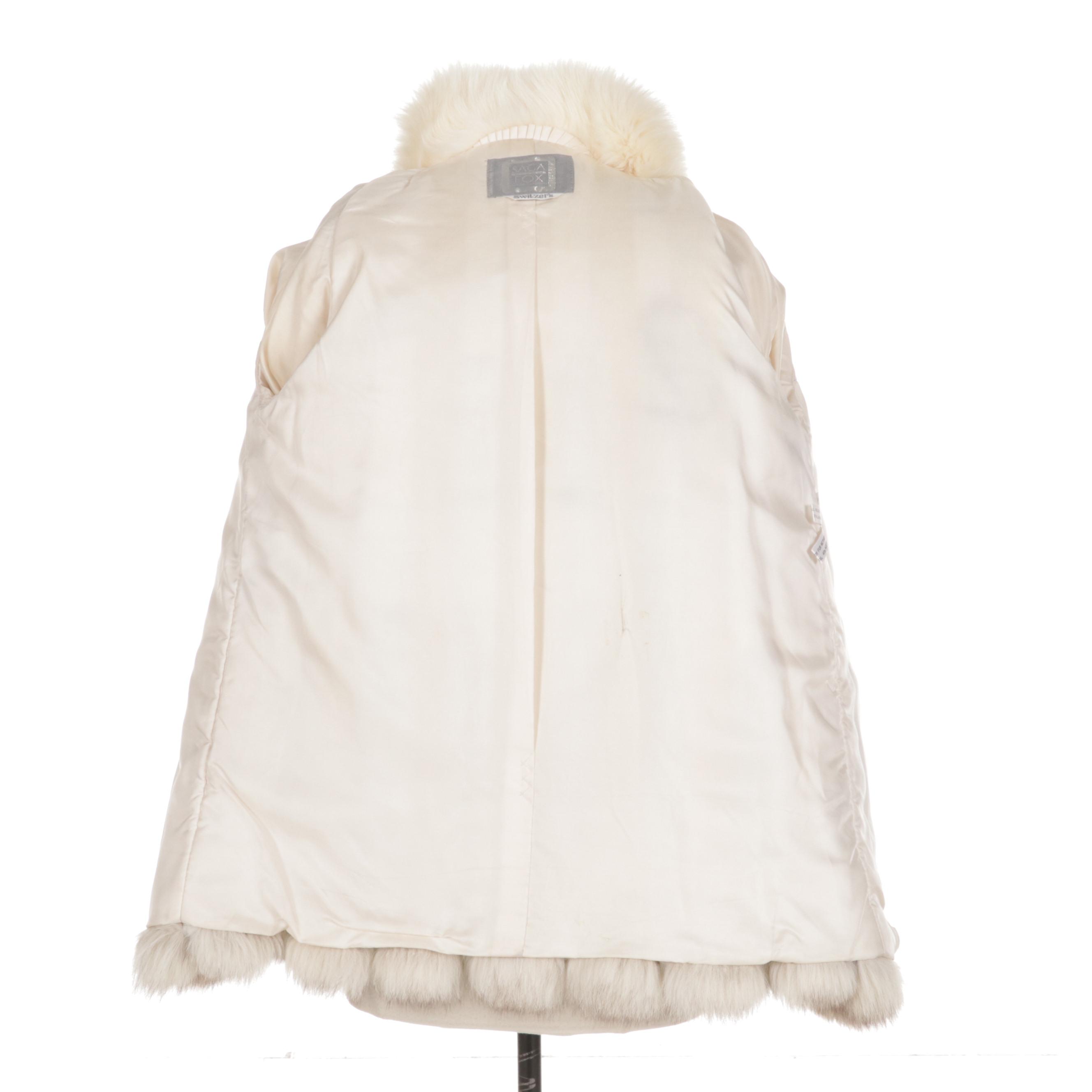 Saga Fox Finnish Blue and Arctic Fox Fur Jacket