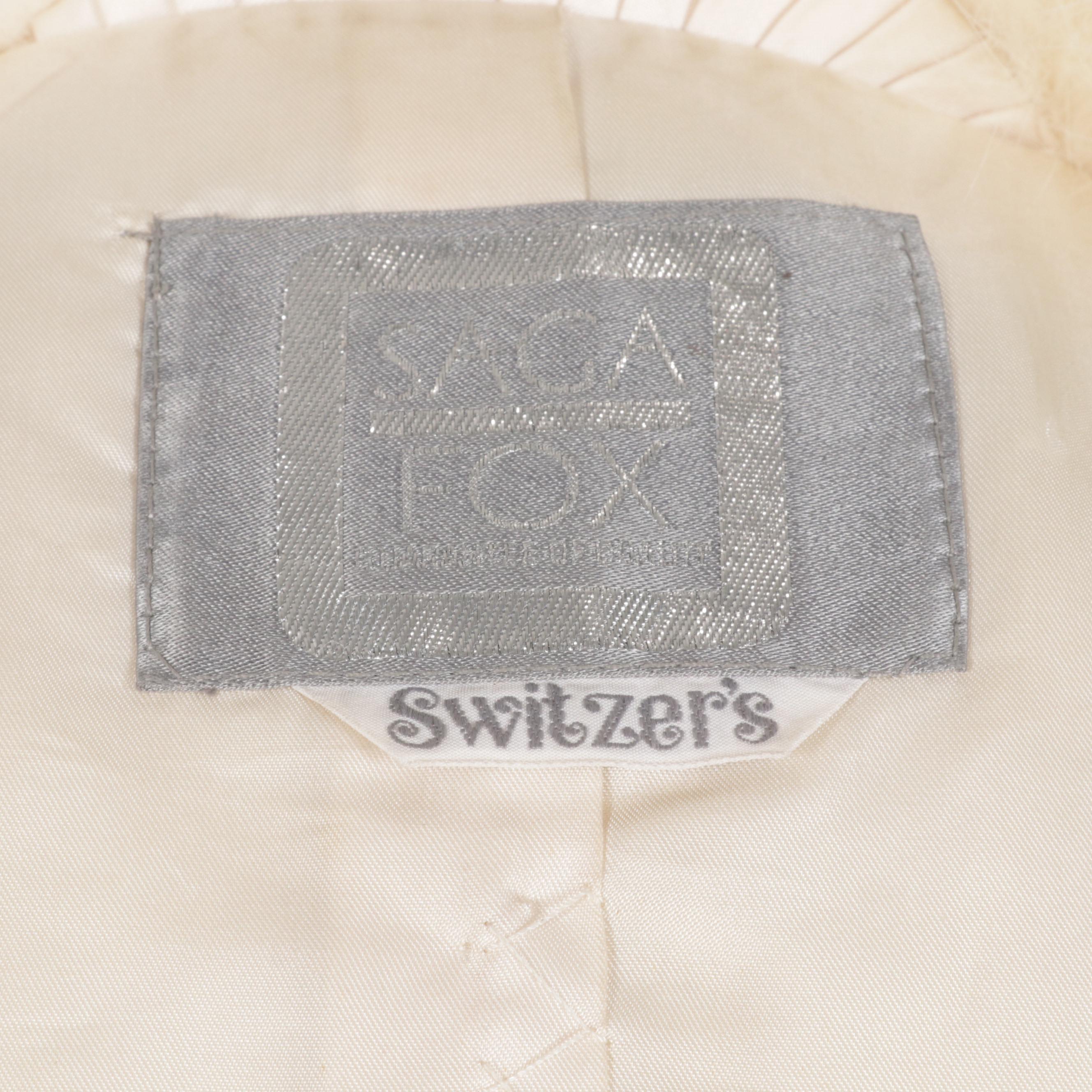 Saga Fox Finnish Blue and Arctic Fox Fur Jacket