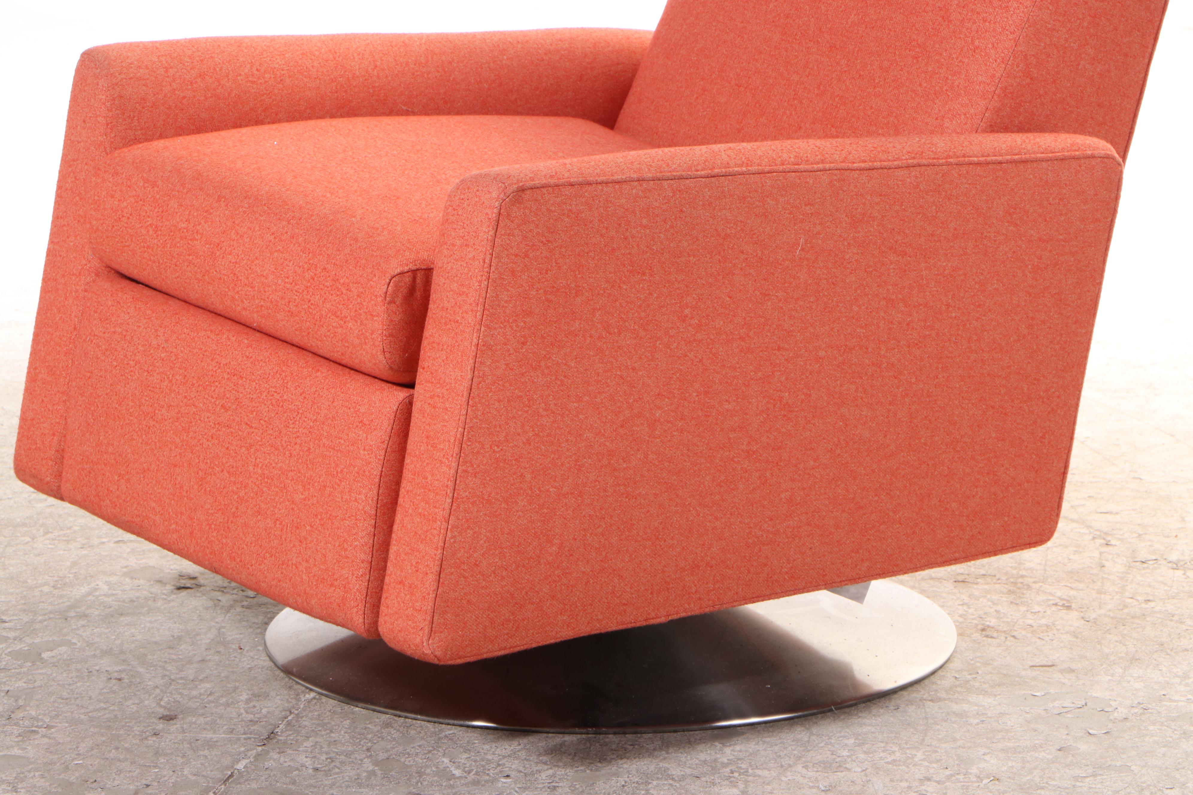 Mitchell Gold + Bob Williams "Tilton" Brushed Stainless Steel Swivel-Recliner