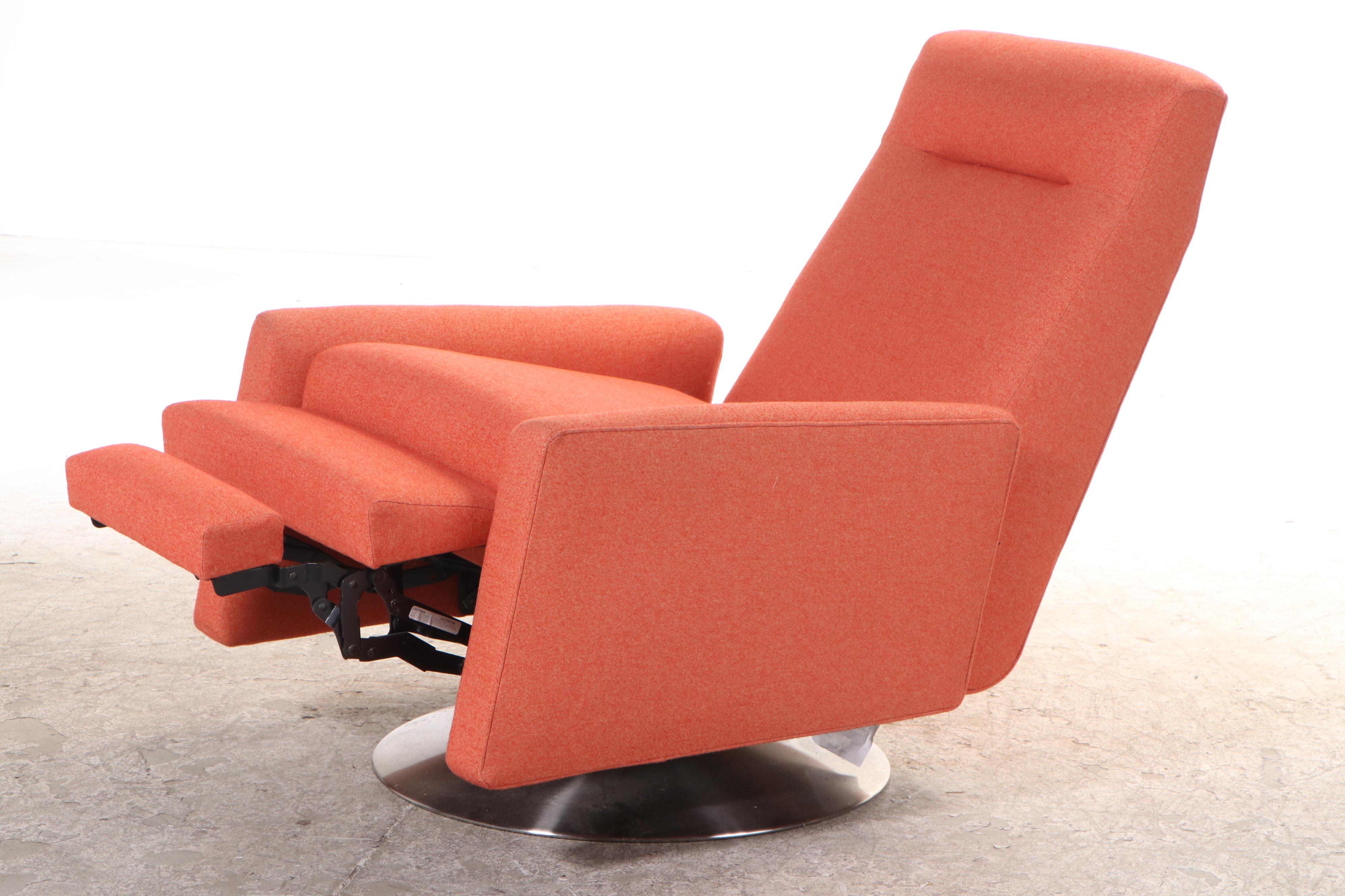 Mitchell Gold + Bob Williams "Tilton" Brushed Stainless Steel Swivel-Recliner