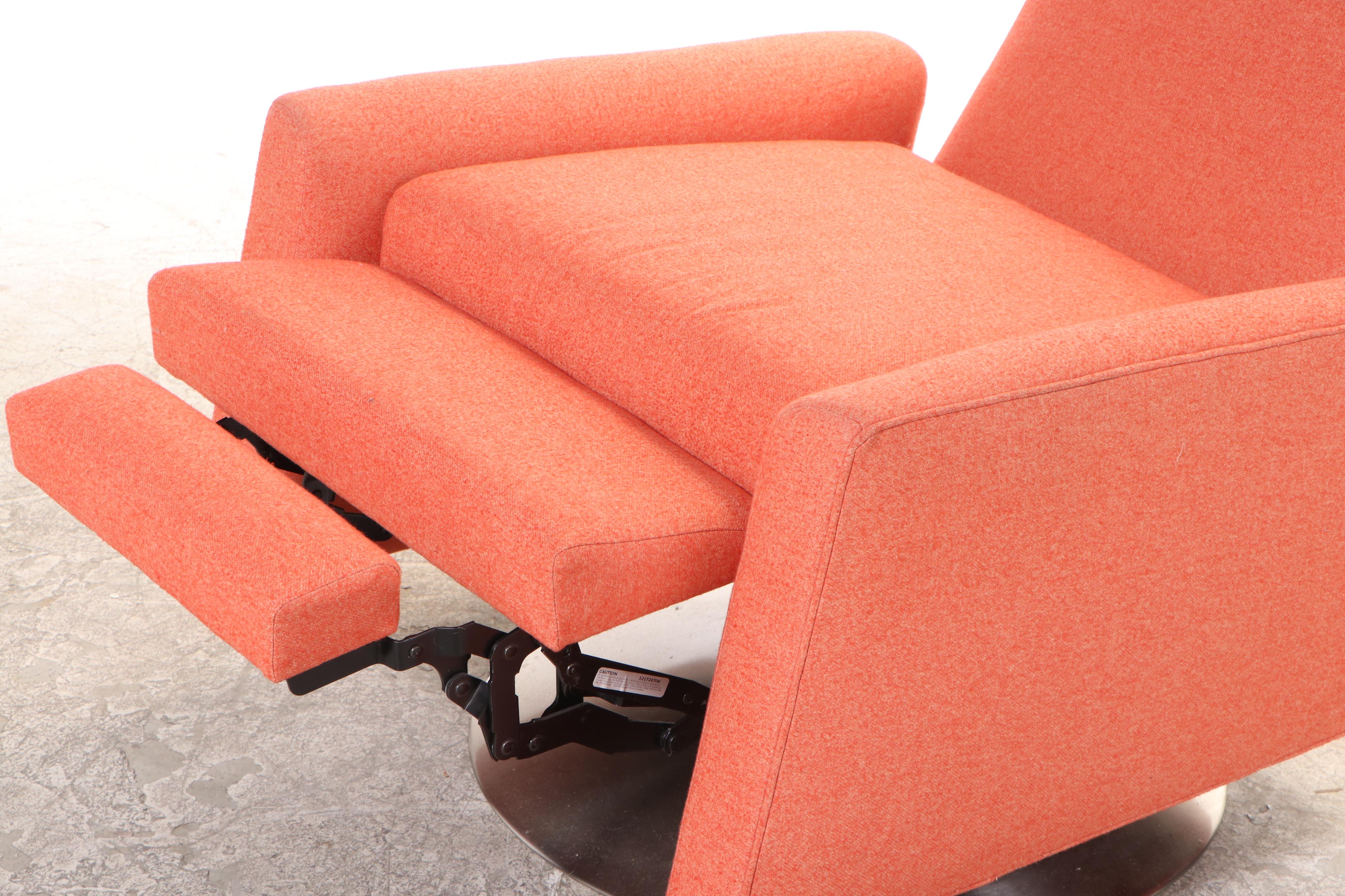 Mitchell Gold + Bob Williams "Tilton" Brushed Stainless Steel Swivel-Recliner