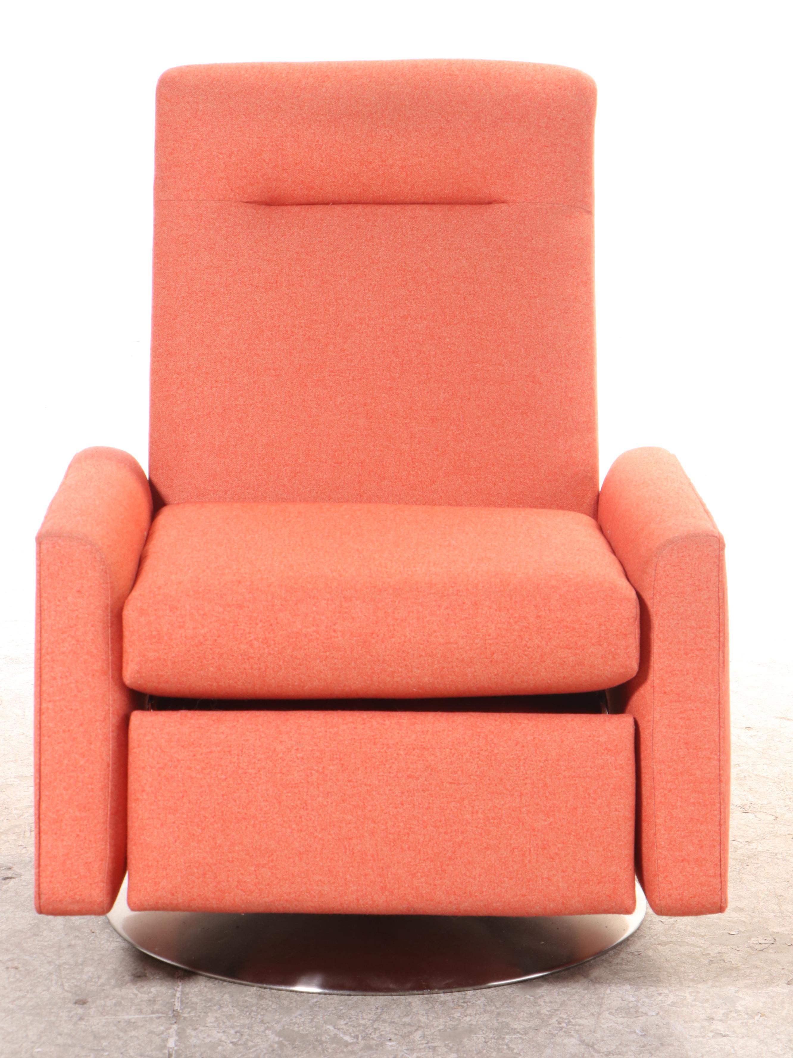 Mitchell Gold + Bob Williams "Tilton" Brushed Stainless Steel Swivel-Recliner