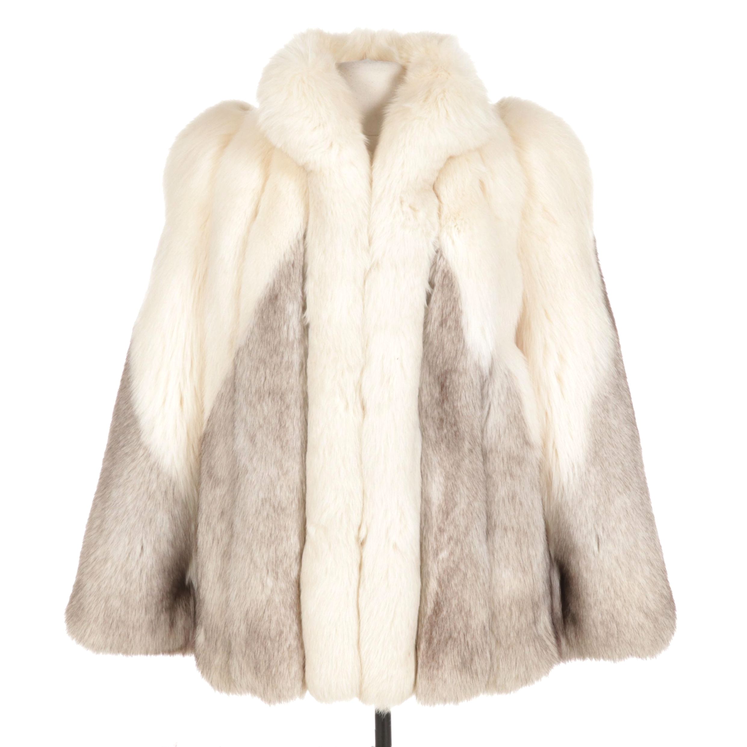 Saga Fox Finnish Blue and Arctic Fox Fur Jacket