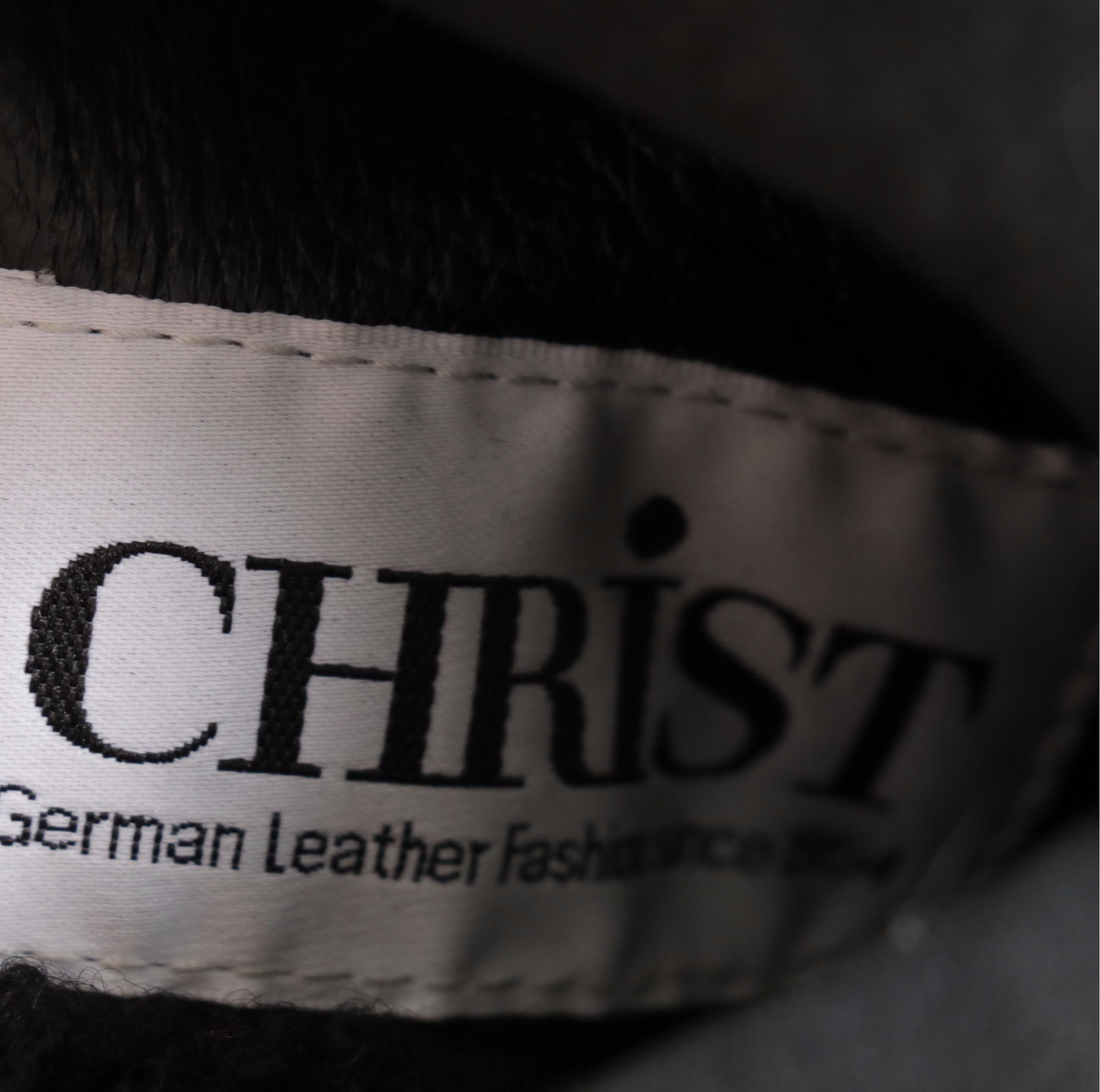 Werner Christ Black Shearling Reversible Full-Length Coat