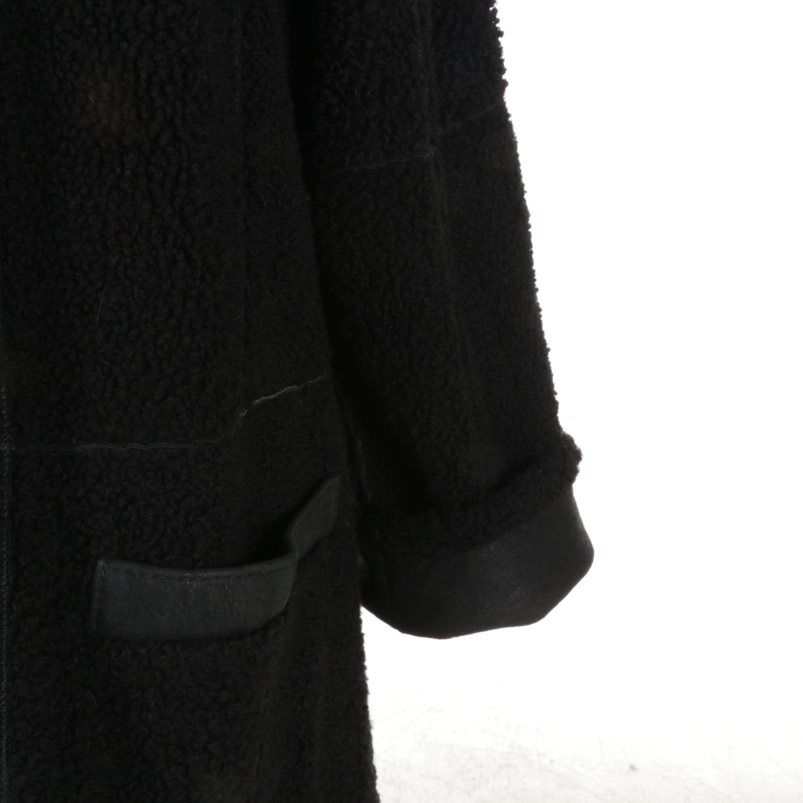Werner Christ Black Shearling Reversible Full-Length Coat