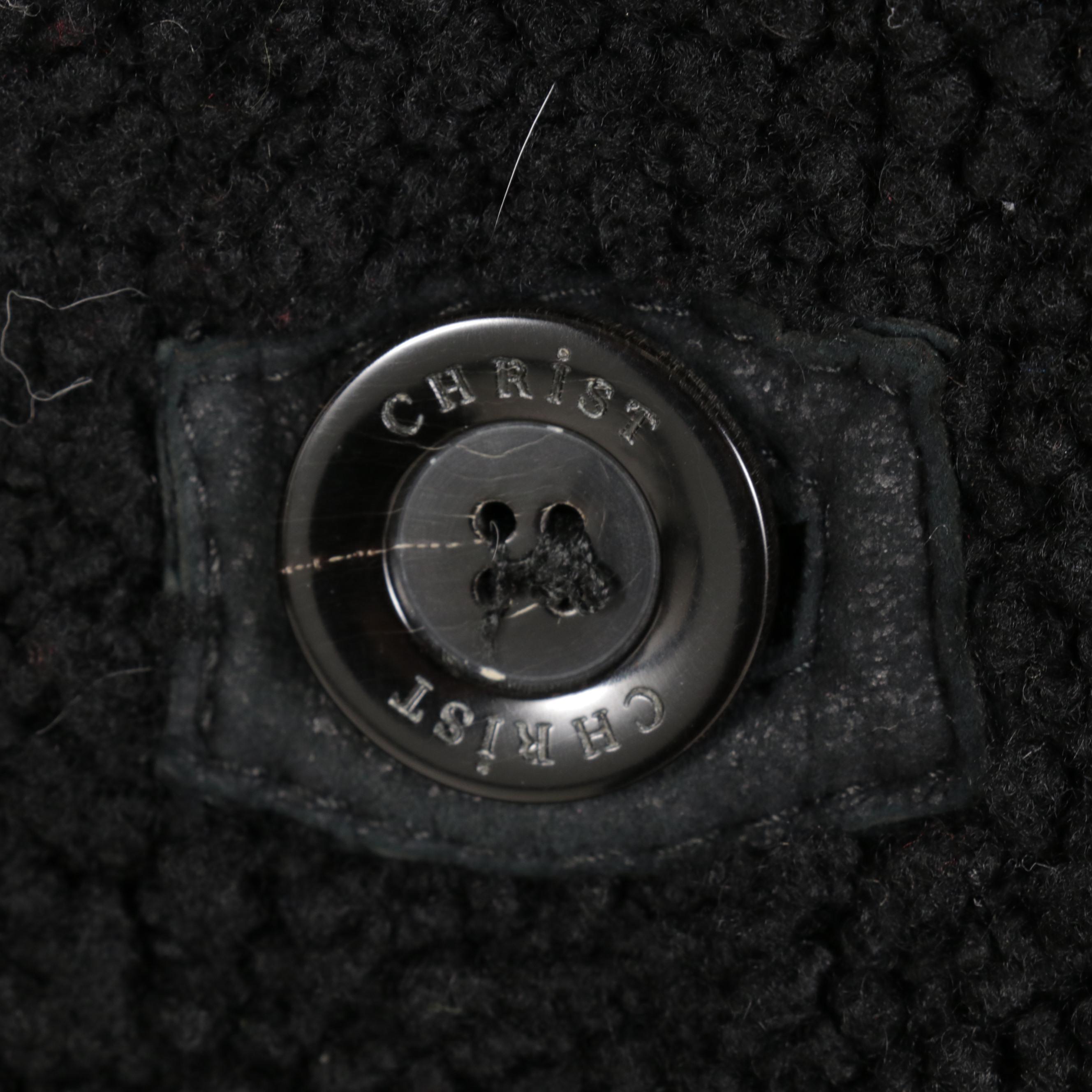 Werner Christ Black Shearling Reversible Full-Length Coat