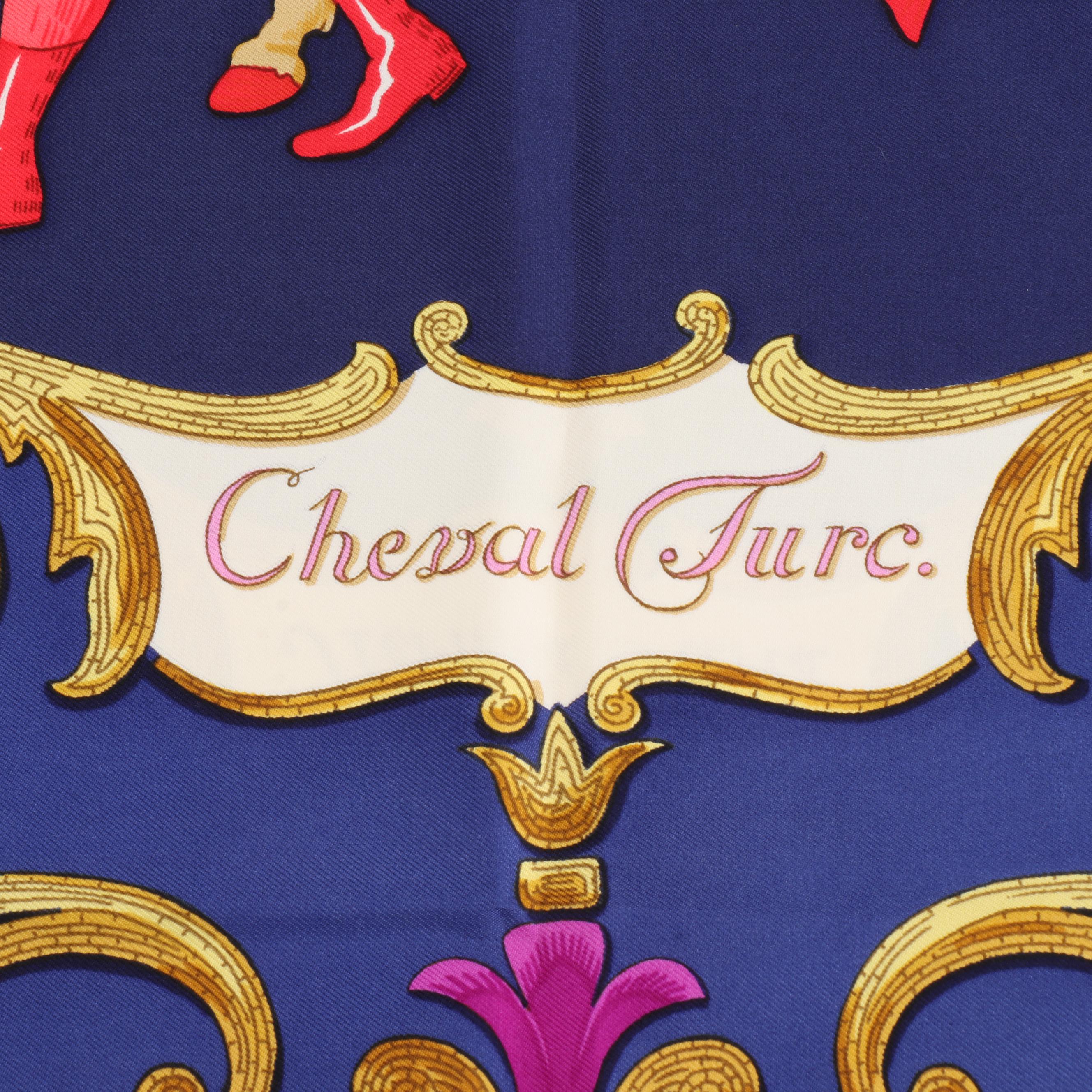 Hermès "Cheval Turc." Silk Twill Scarf