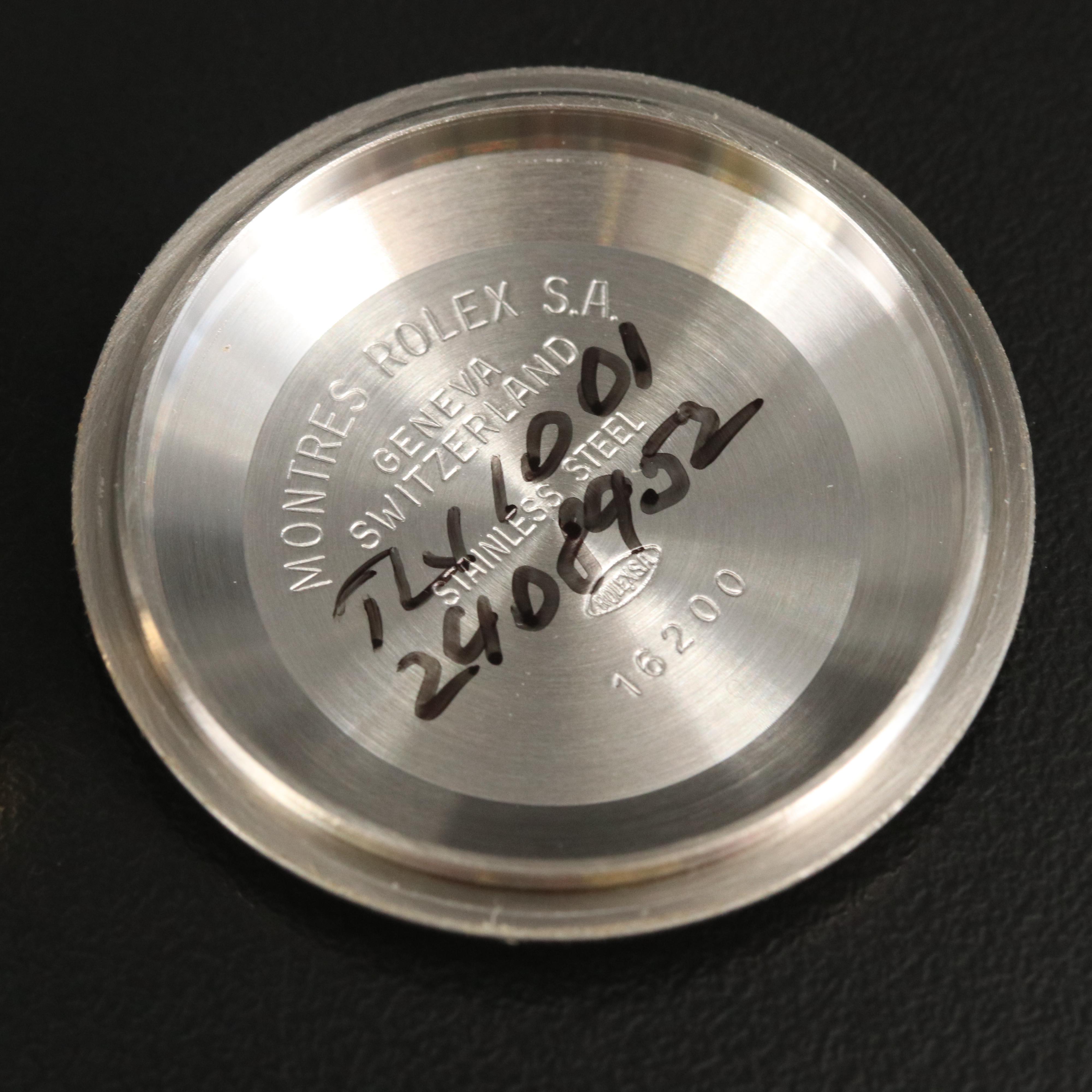 1991 Rolex Oyster Perpetual Tapestry Dial Watch with Date