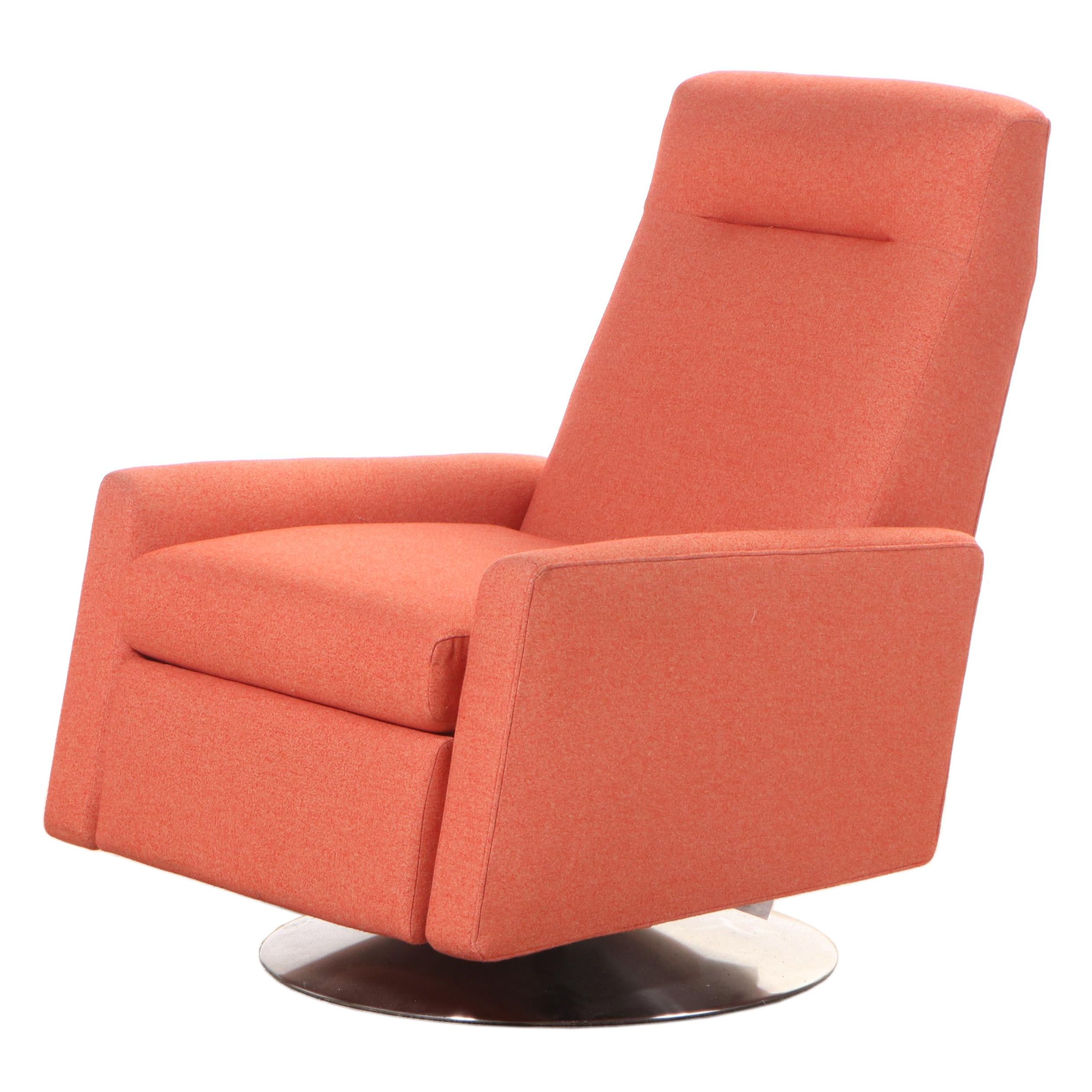 Mitchell Gold + Bob Williams "Tilton" Brushed Stainless Steel Swivel-Recliner