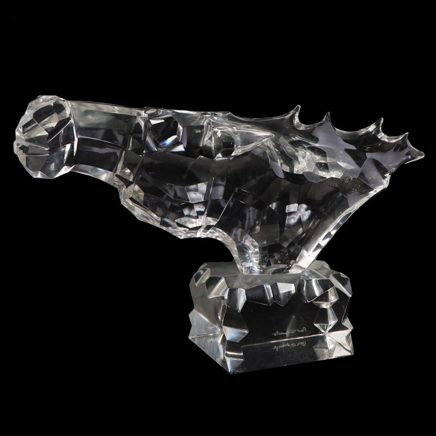 Pino Signoretto Art Glass Sculpture of  Horse Head