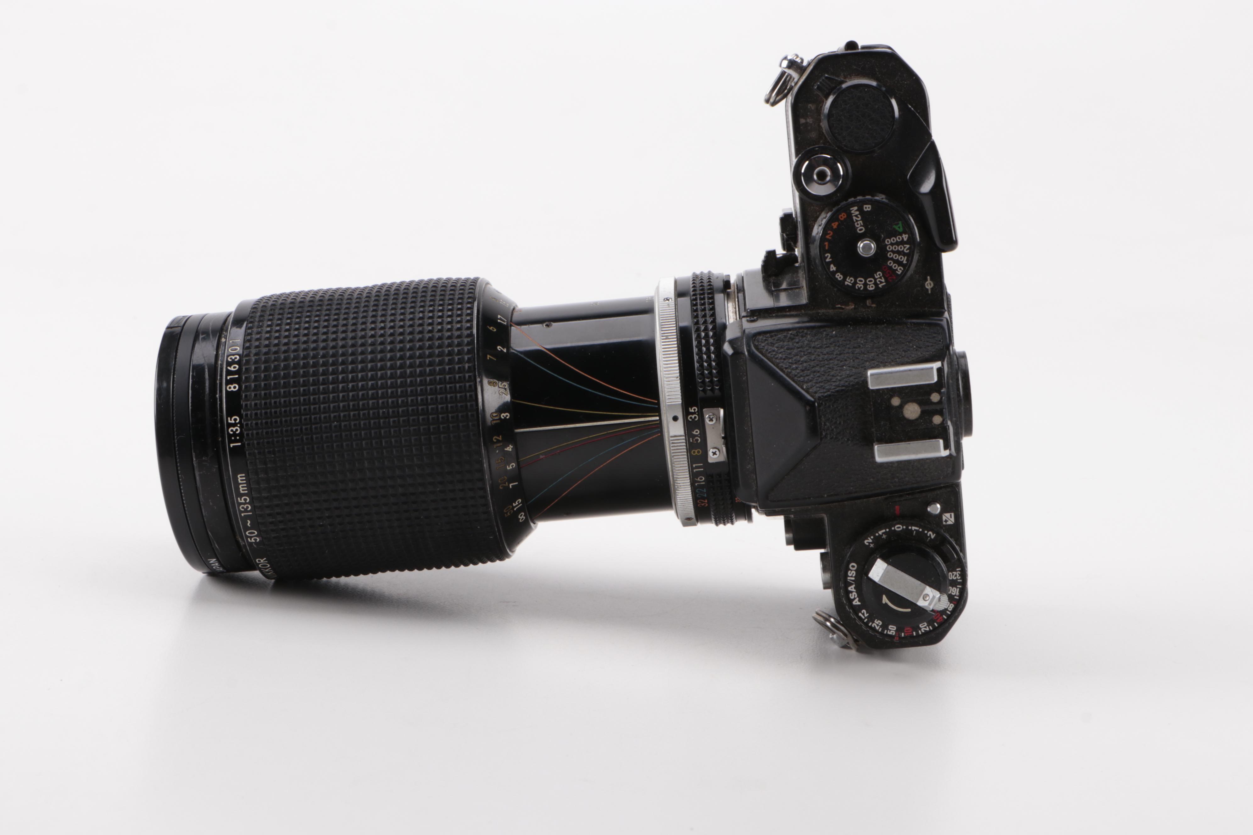 Nikon FE2 35mm SLR Camera with Lenses, Caps and Filters