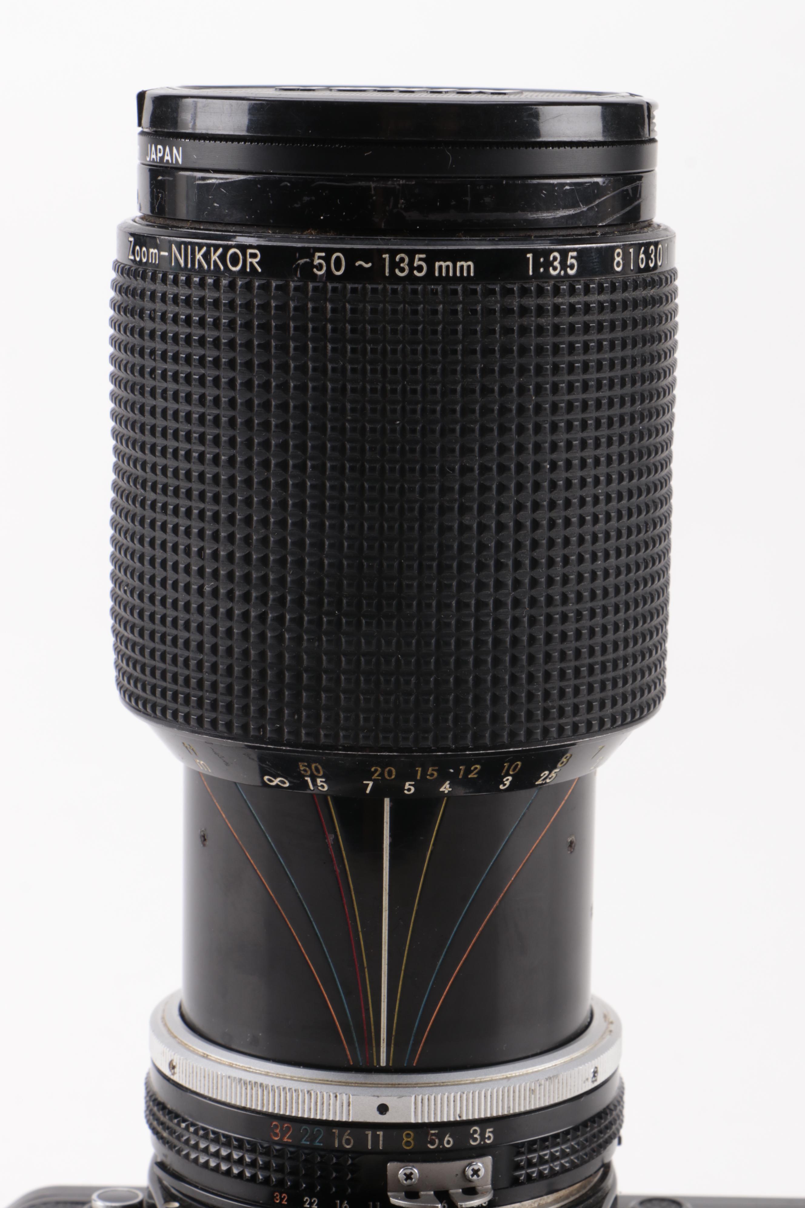 Nikon FE2 35mm SLR Camera with Lenses, Caps and Filters