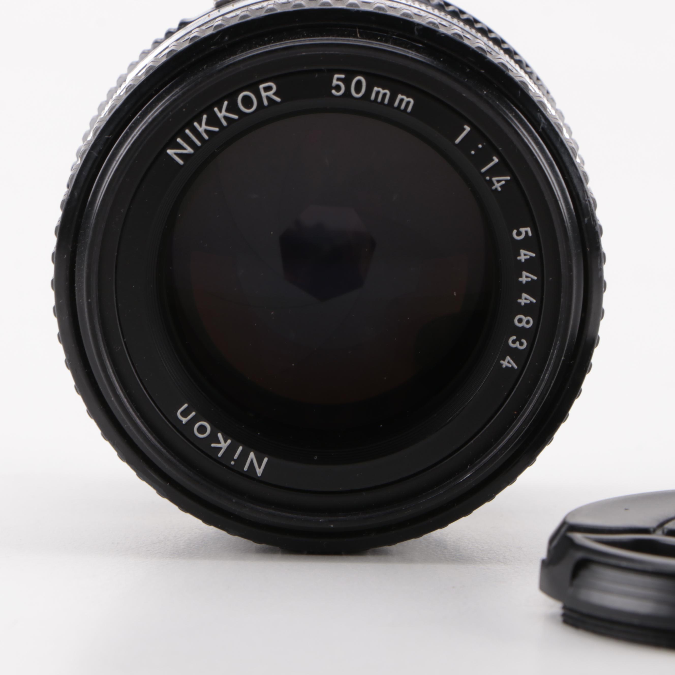 Nikon FE2 35mm SLR Camera with Lenses, Caps and Filters