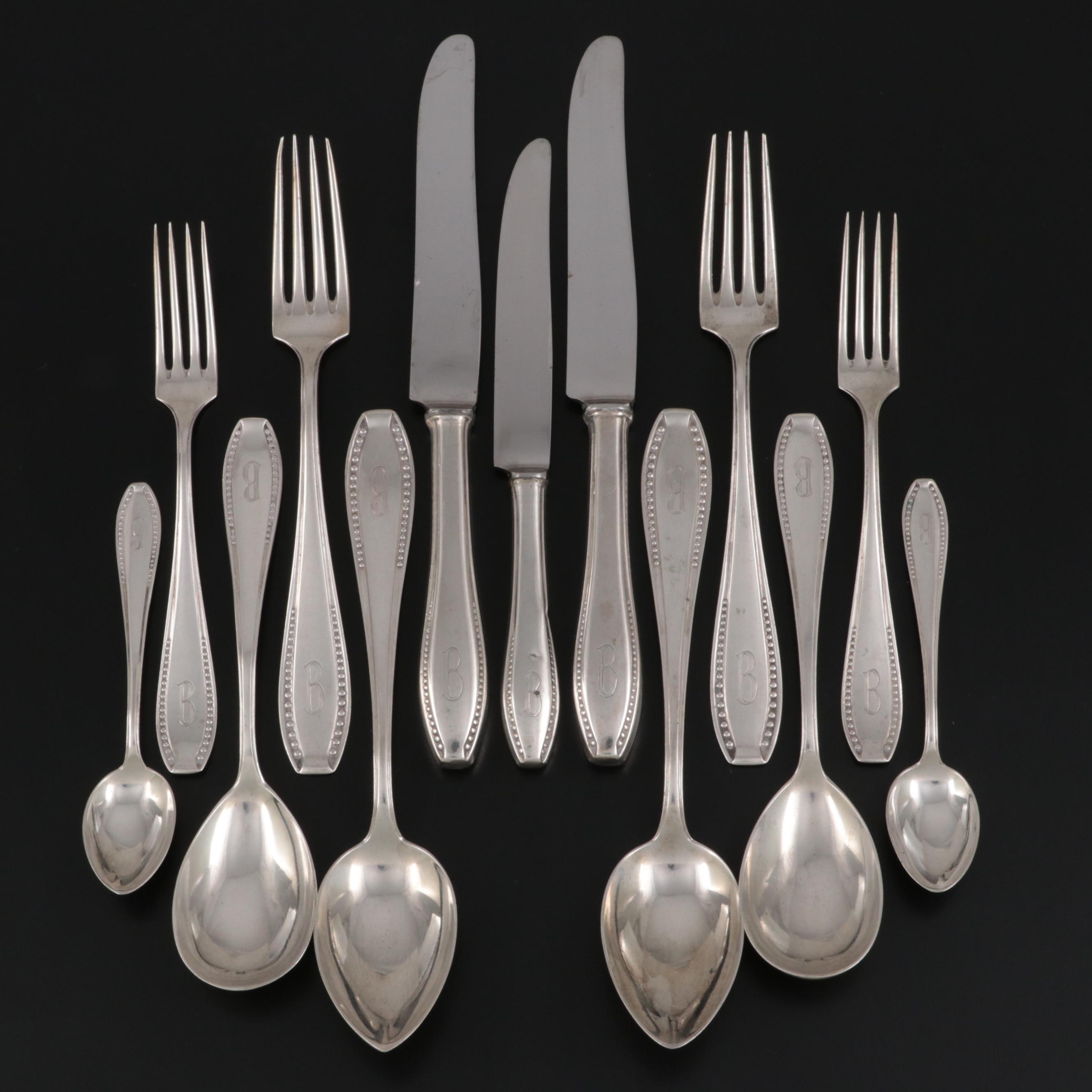 Hugo Sandig 830 Silver Flatware Set for Two, Early 20th Century