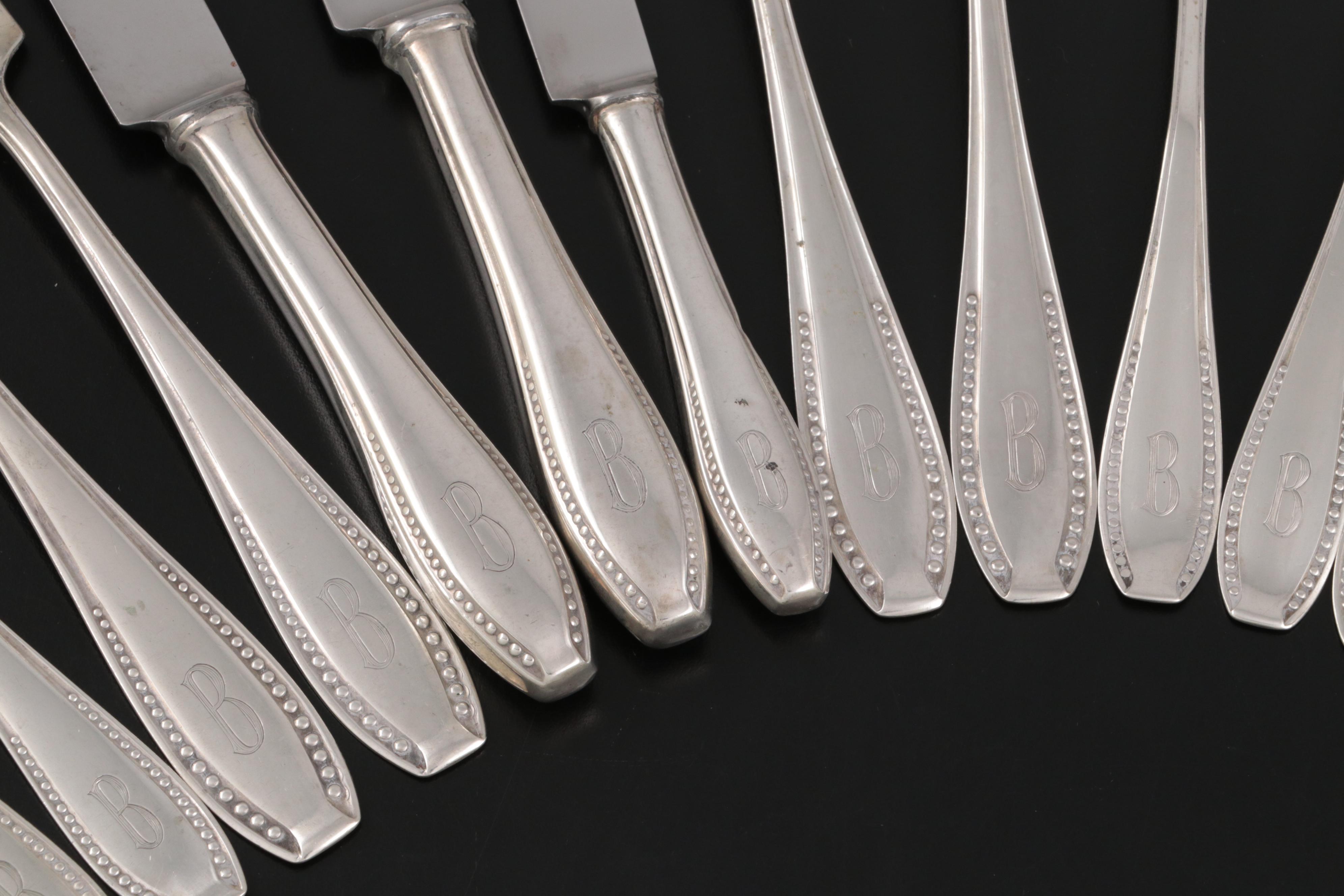 Hugo Sandig 830 Silver Flatware Set for Two, Early 20th Century