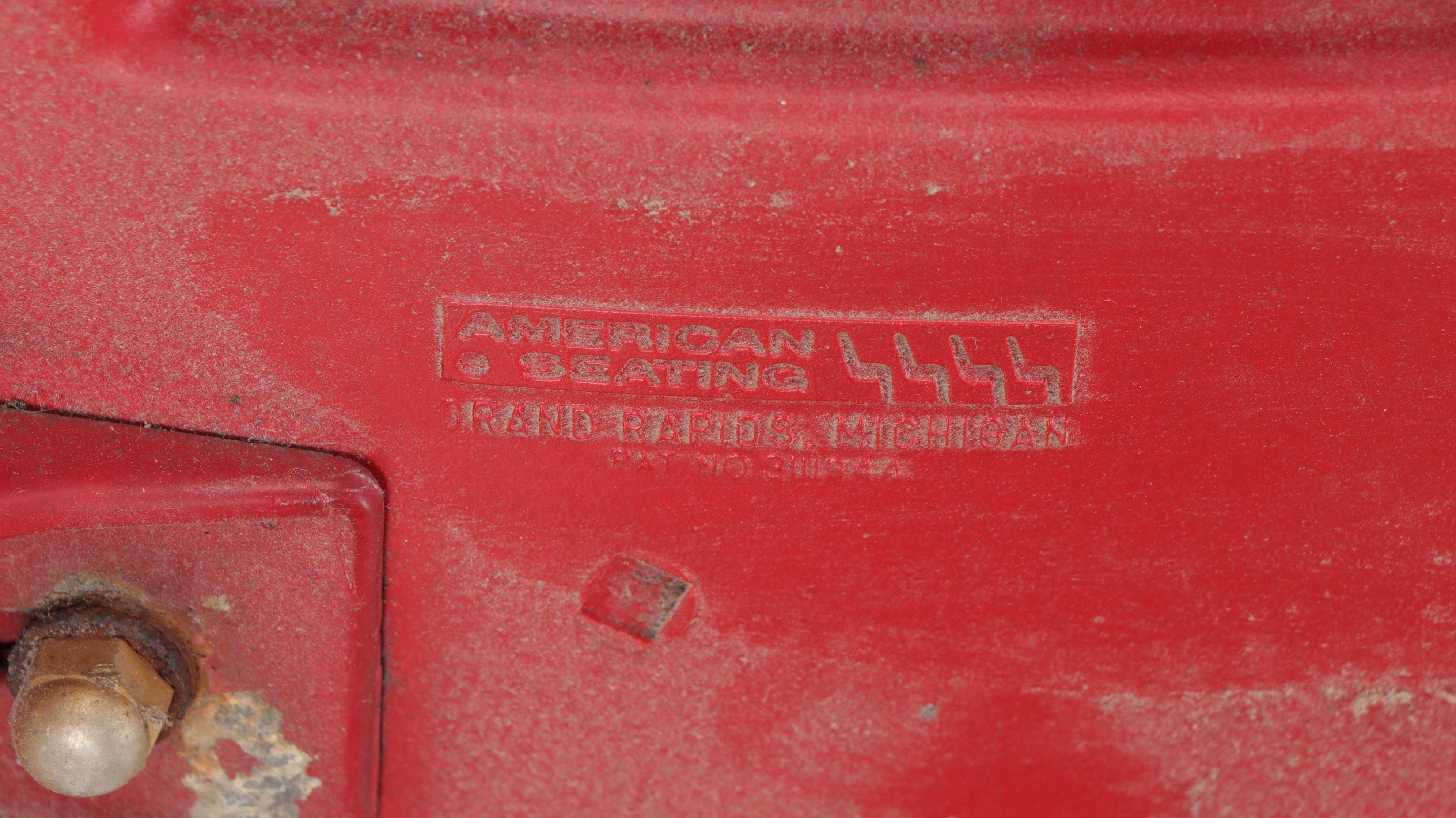 Group of Four Red Section Tandem Seats from Cincinnati Riverfront Stadium