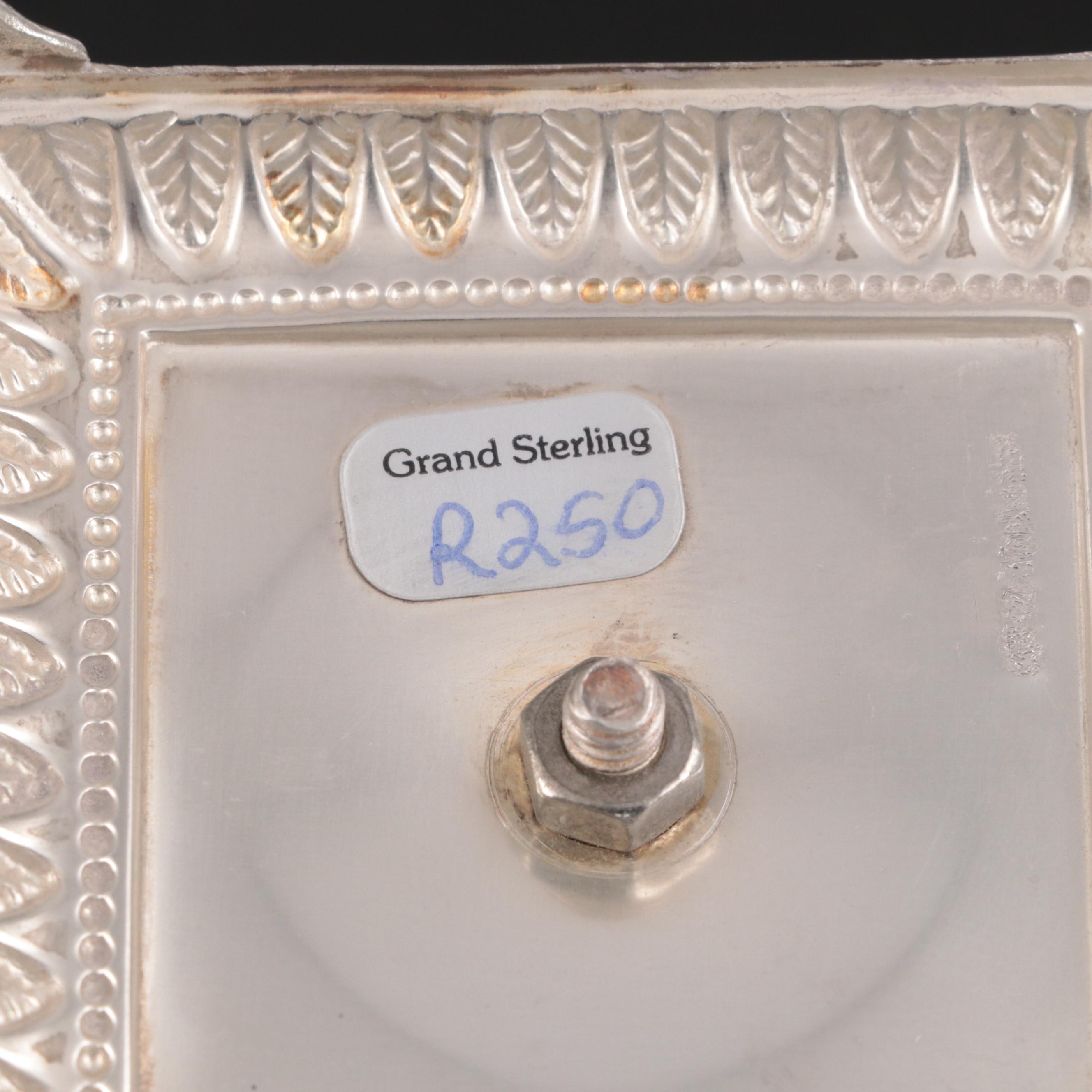 Hadad Sterling Silver Salt Cellar with Italian Sterling Salt Spoon