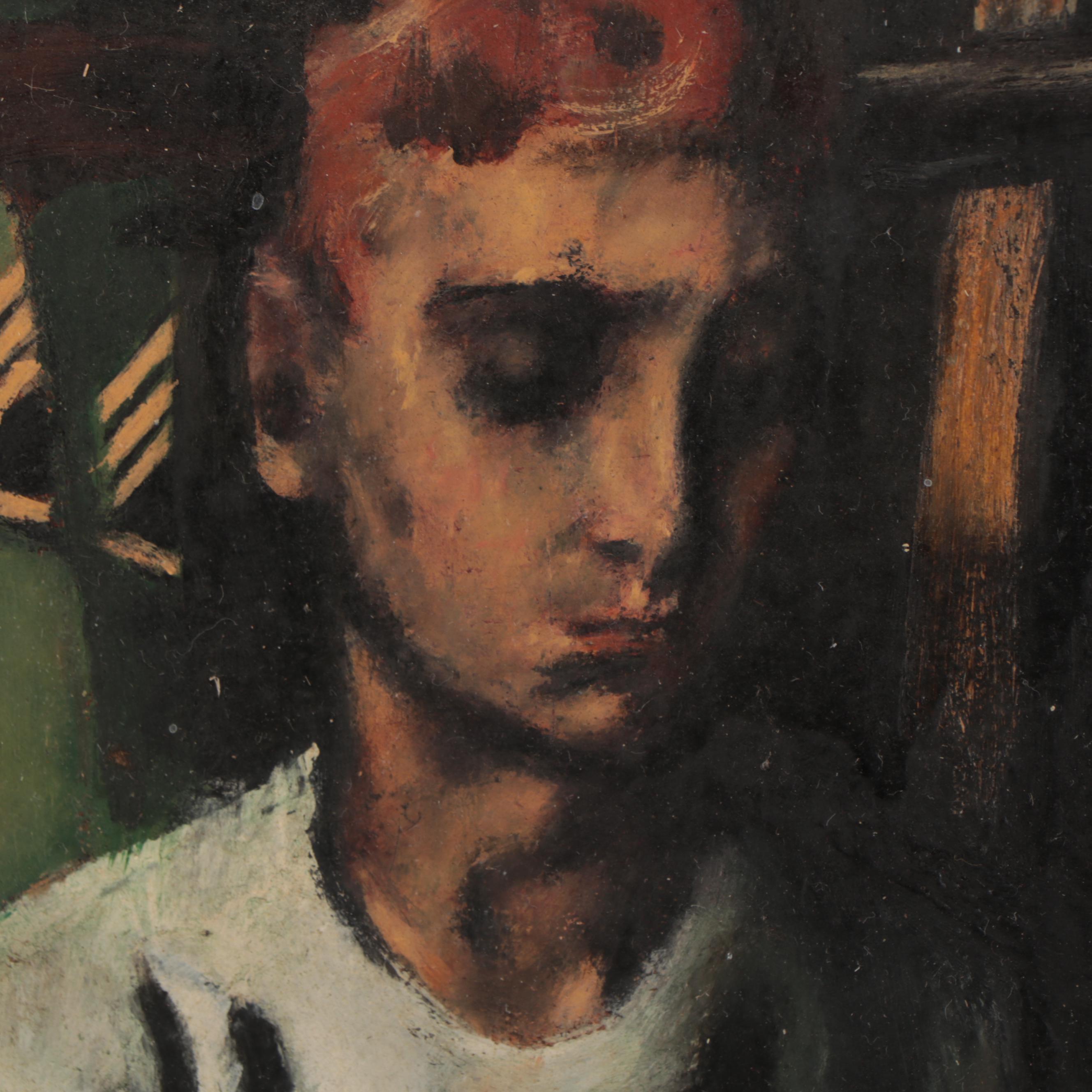 Jack Levine Figural Oil Painting