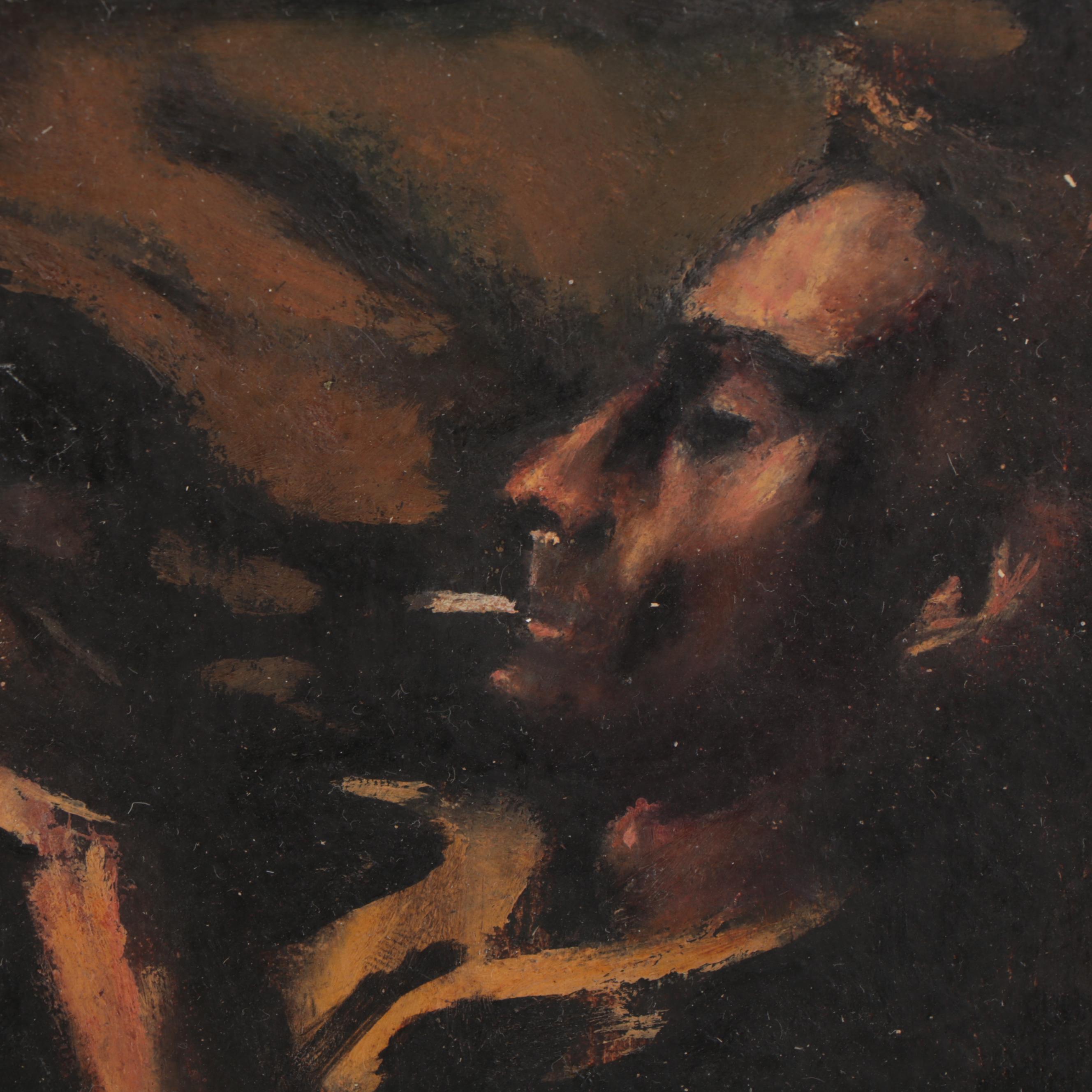 Jack Levine Figural Oil Painting