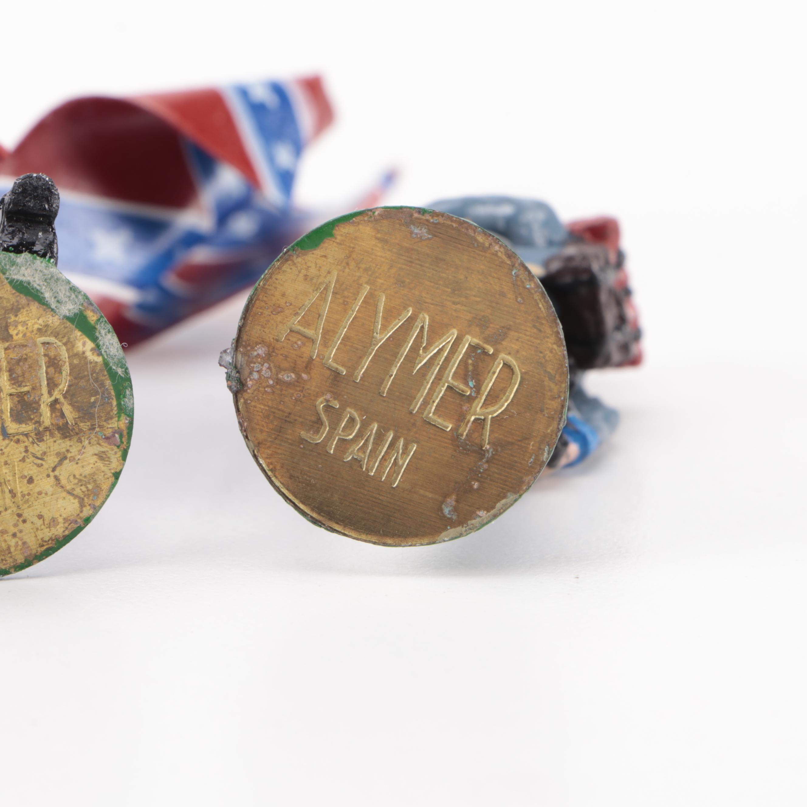 Alymer Hand Painted Metal Civil War Confederate Infantry Miniature Soldiers