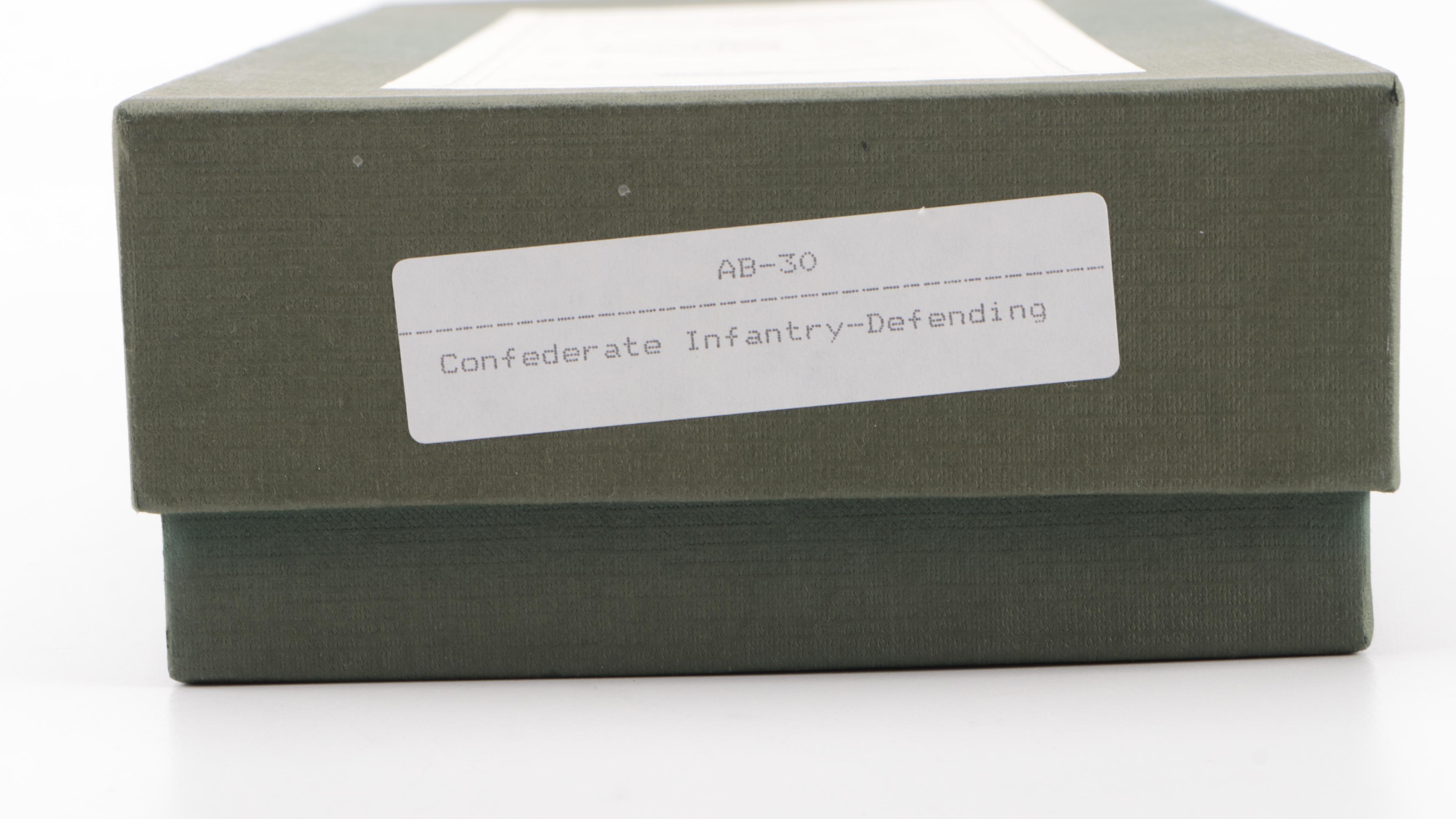 Alymer Hand Painted Metal Civil War Confederate Infantry Miniature Soldiers