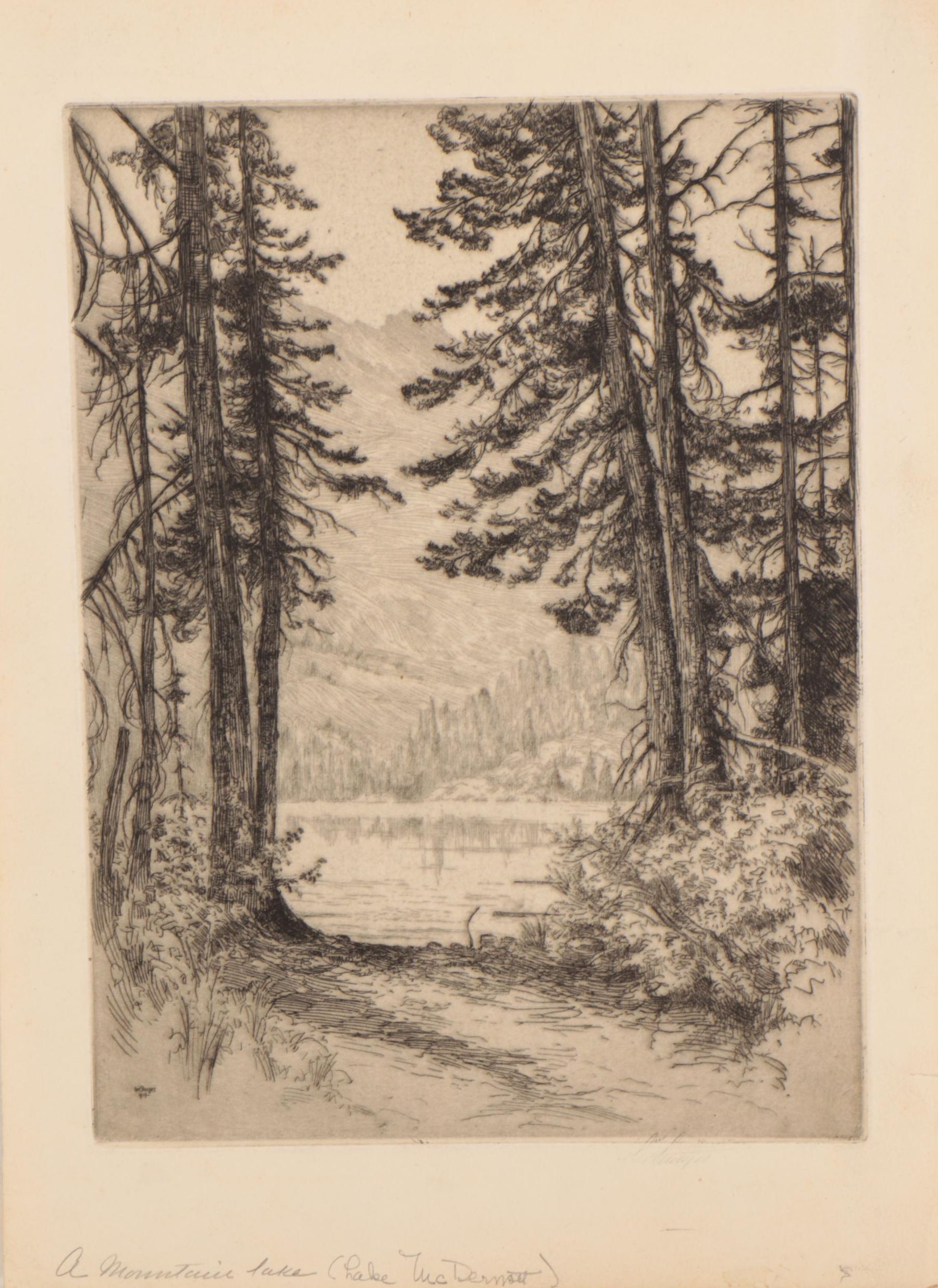Lee Sturges Landscape Etchings, Early 20th Century