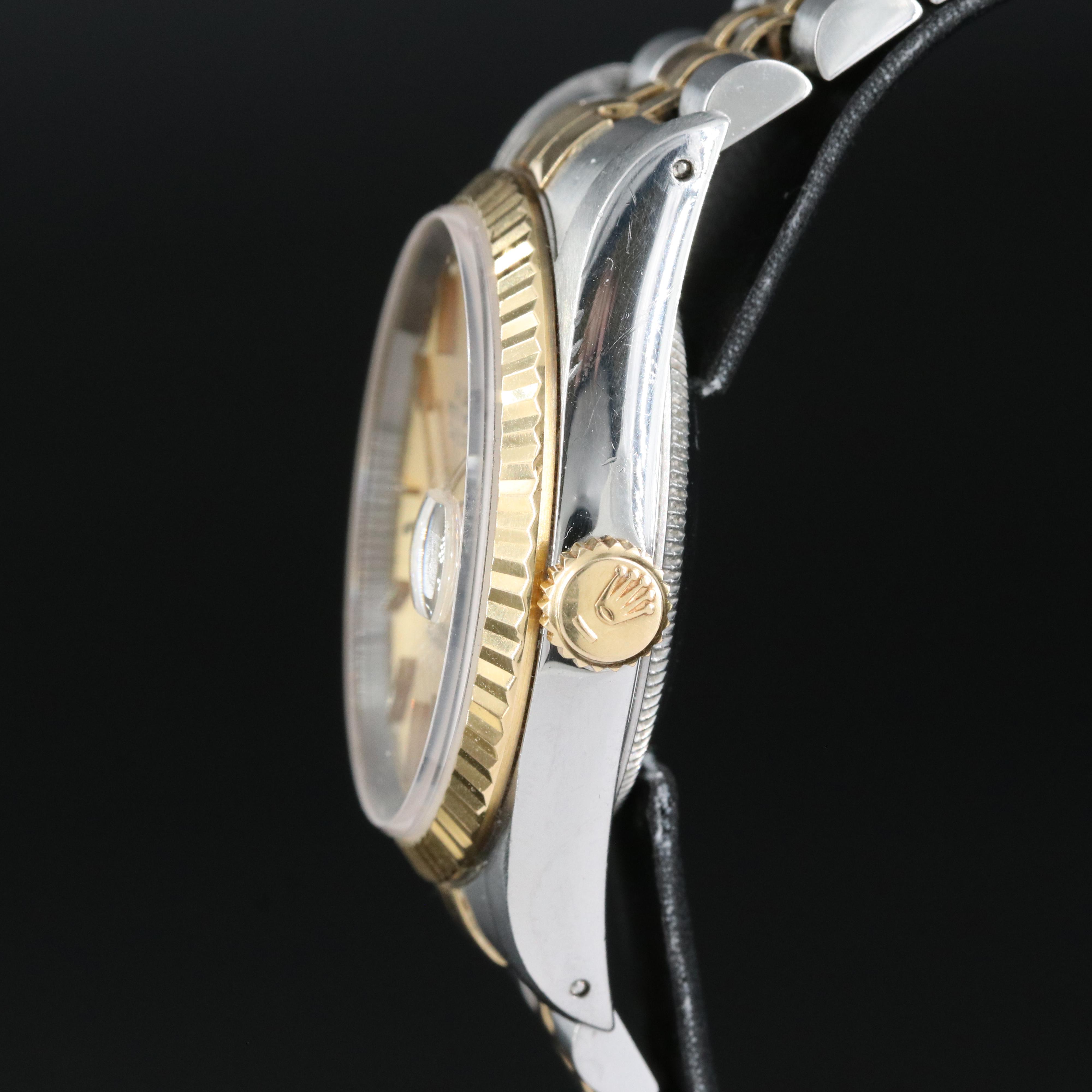 1991 Rolex Oyster Perpetual Tapestry Dial Watch with Date