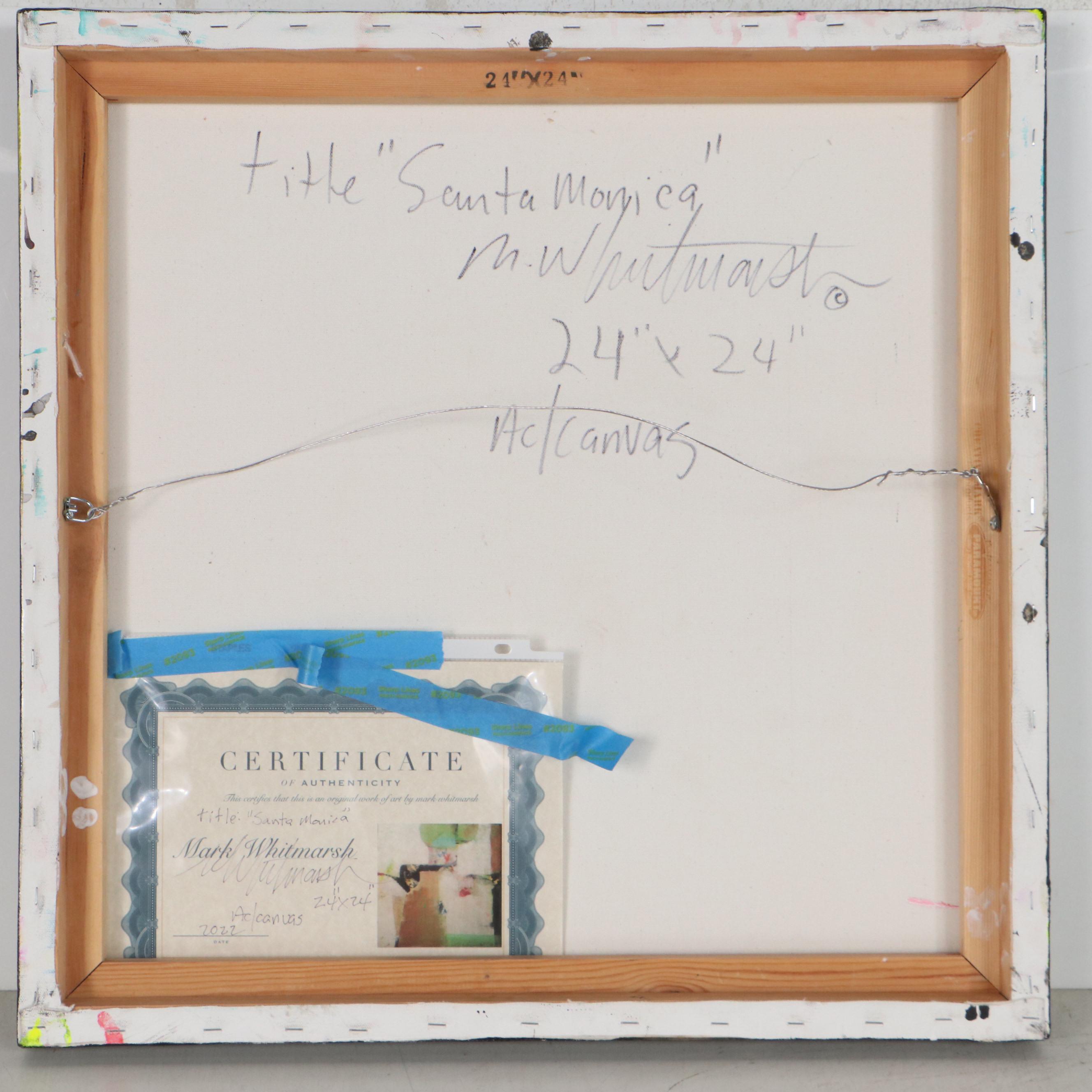 Mark Whitmarsh Abstract Acrylic Painting "Santa Monica," 2022