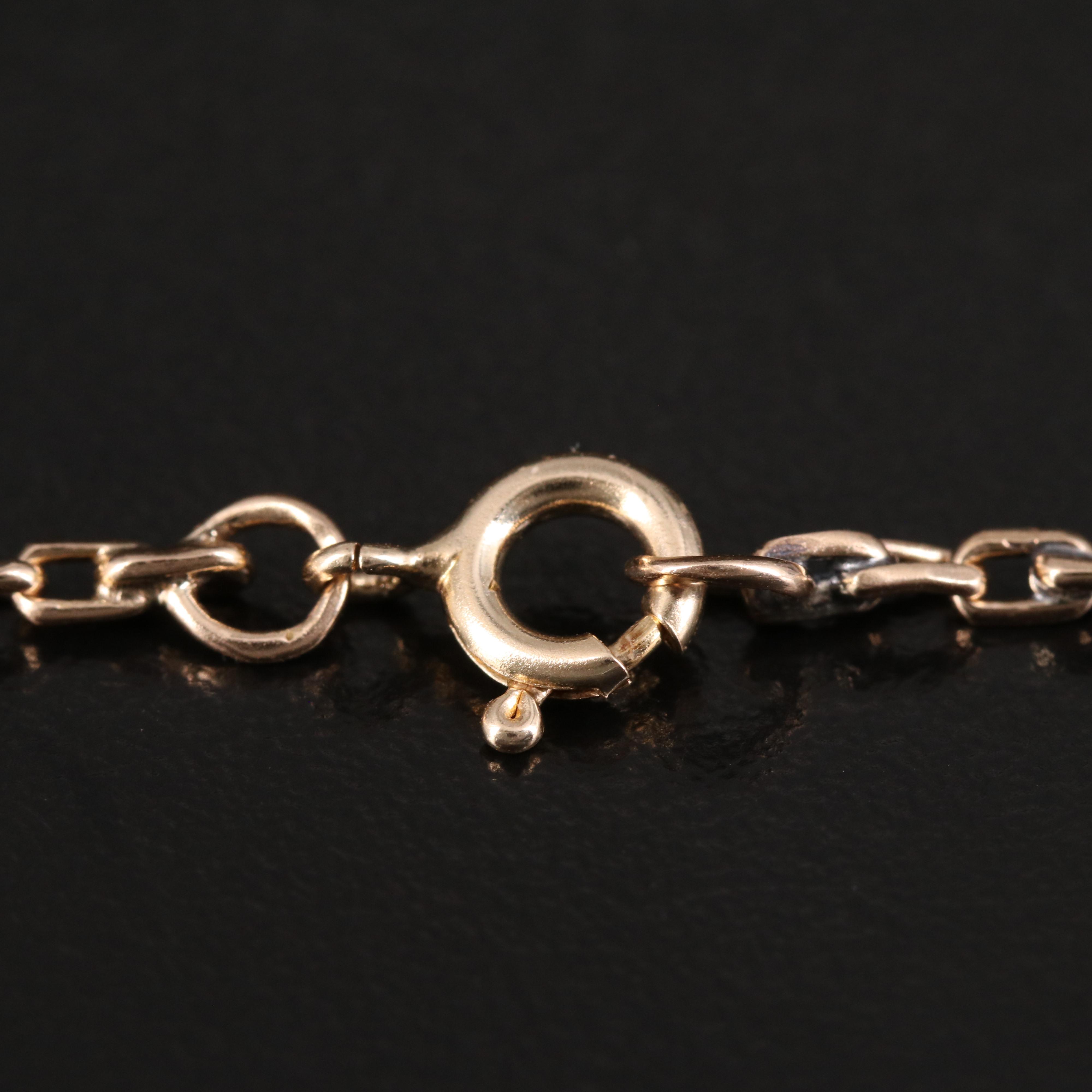 14K Rectangular Cable Chain Necklace