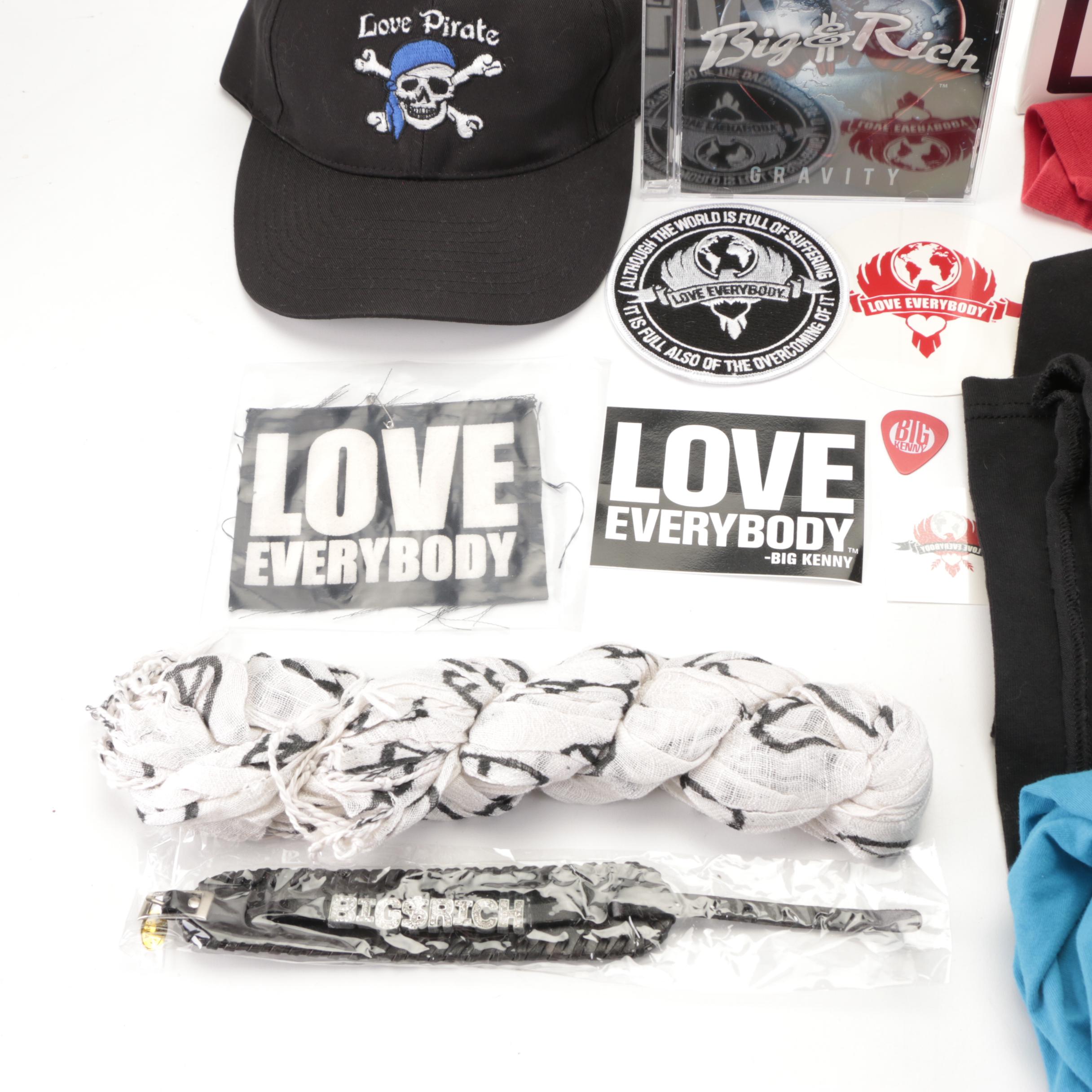 Big & Rich Tour Merchandise Including Signed Album, CD, Shirts, and More
