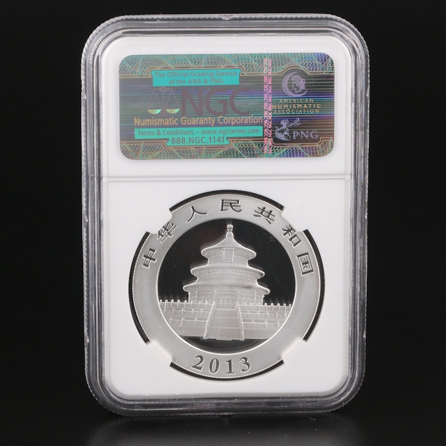 NGC MS69 2013 Chinese Panda 10 Yuan Silver Coin