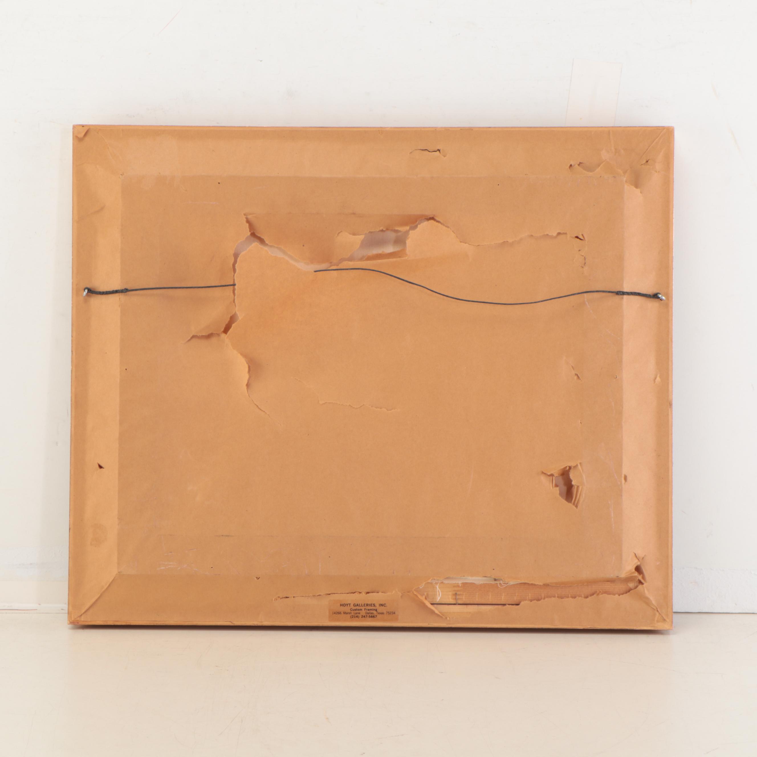 Miguel Ángel Oropeza Landscape Oil Painting of Distant Mountains