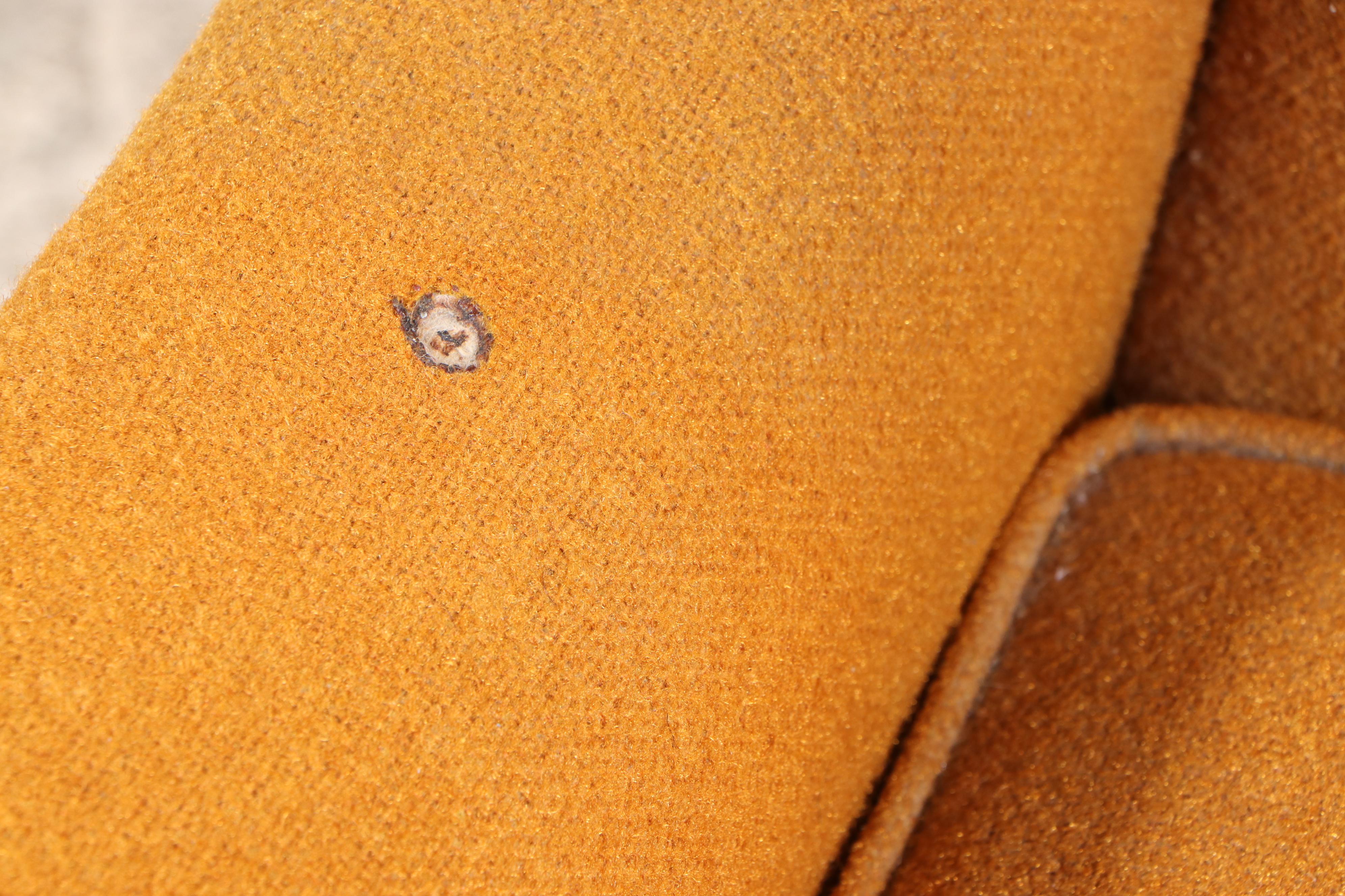 Mid Century Modern Teak and Buttoned-Down Wingback Lounge Chair