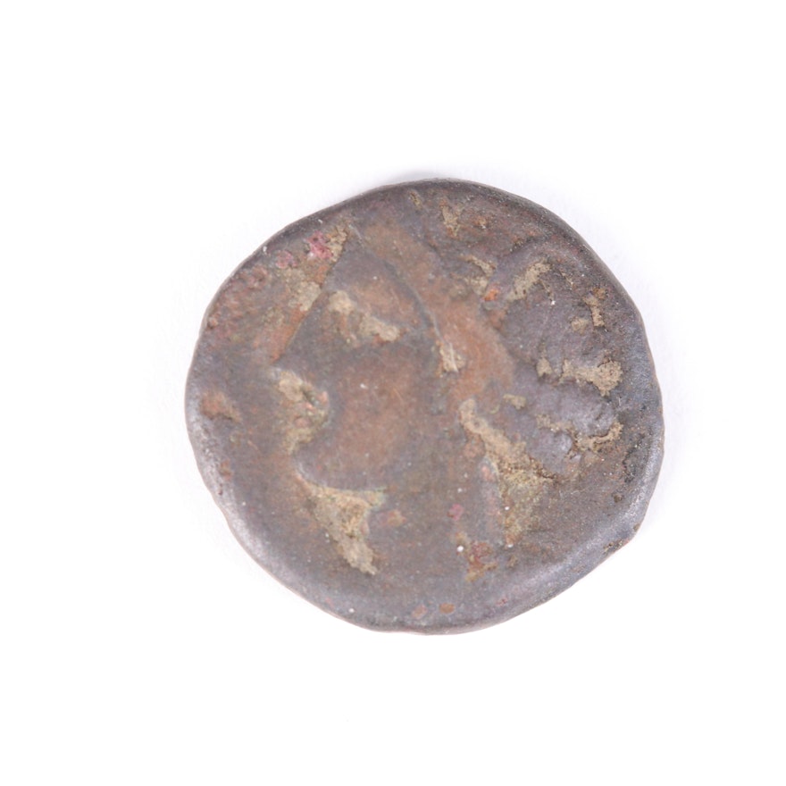 Ancient Siculo-Punic AE3 Coin, ca. 300 BC
